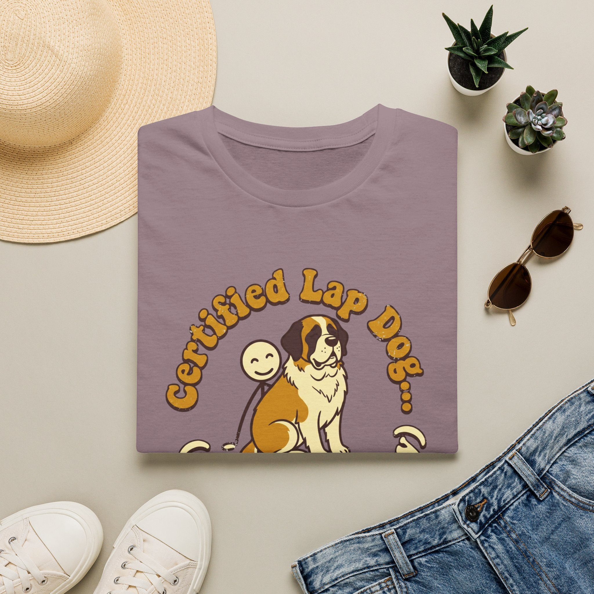St. Bernard on a Stick Man T-Shirt