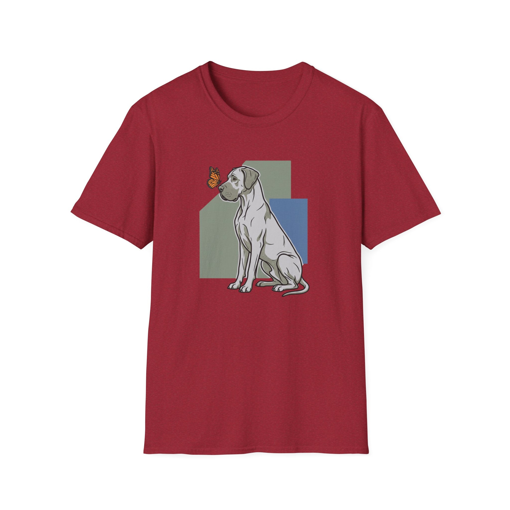 Butterfly on Great Dane Nose T-Shirt
