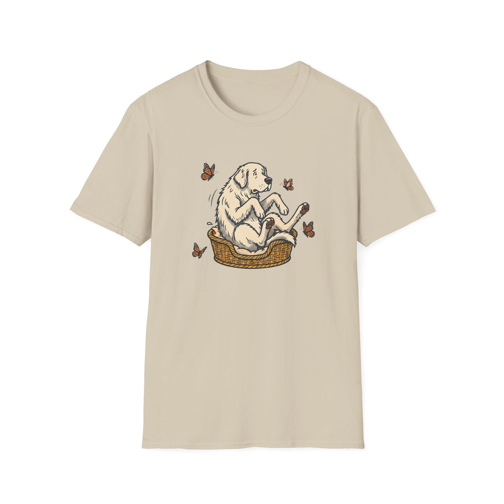Great Pyrenees in a Basket T-Shirt