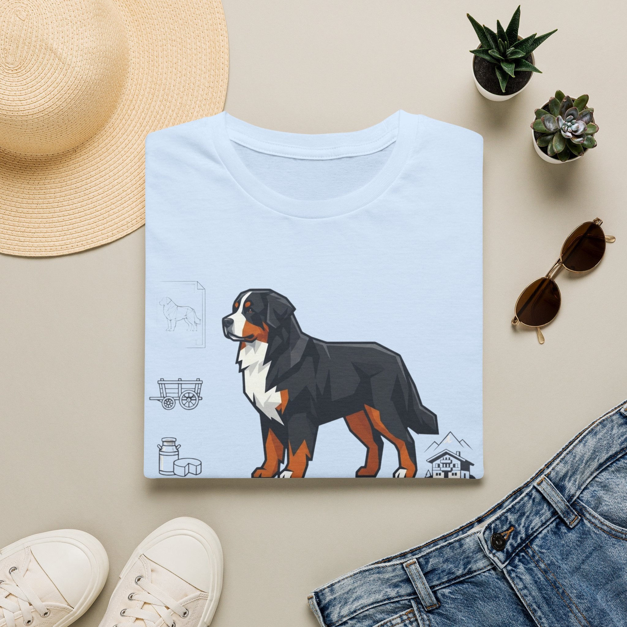 Bernese Mtn Dog Icons T-Shirt