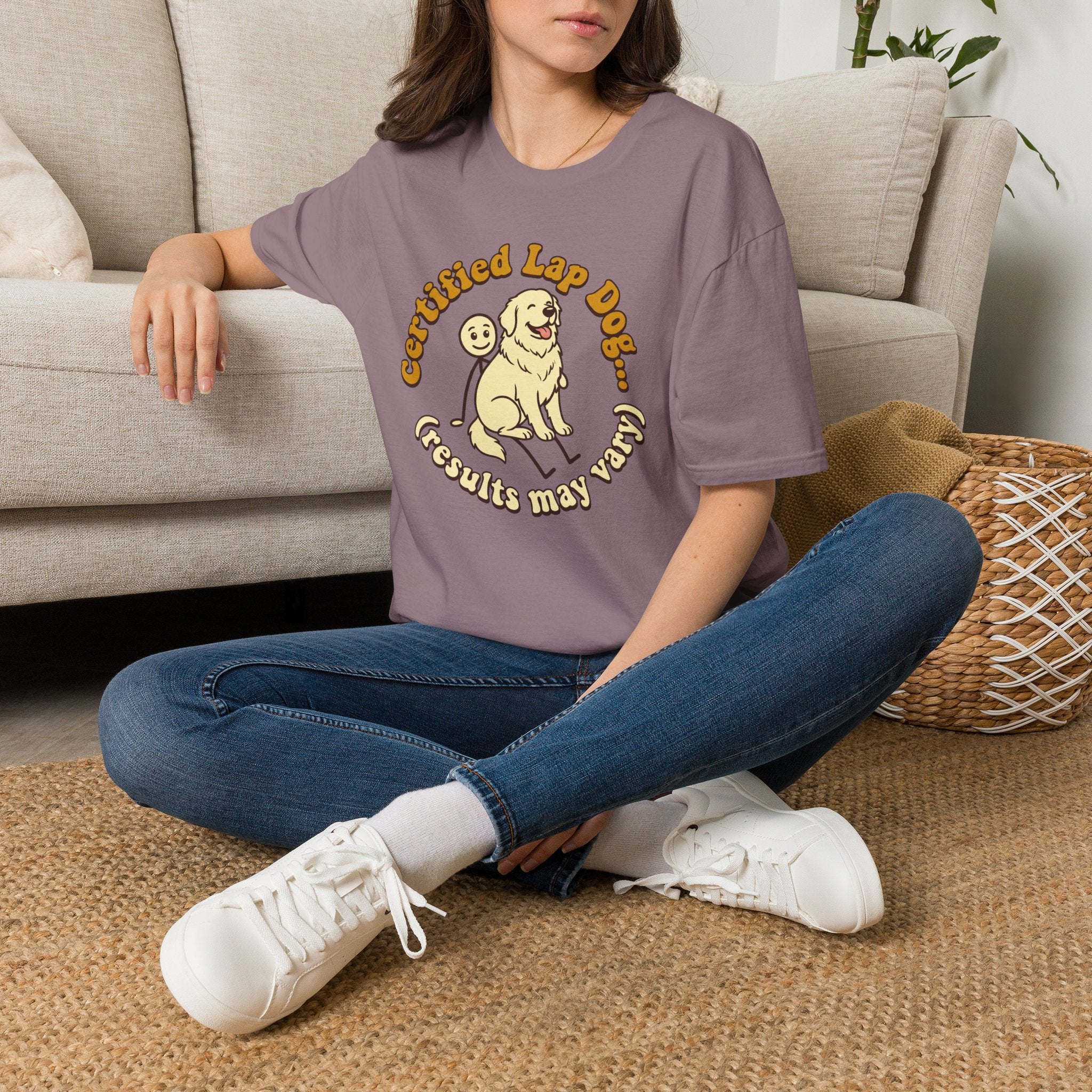 Great Pyrenees on a Stick Man T-Shirt