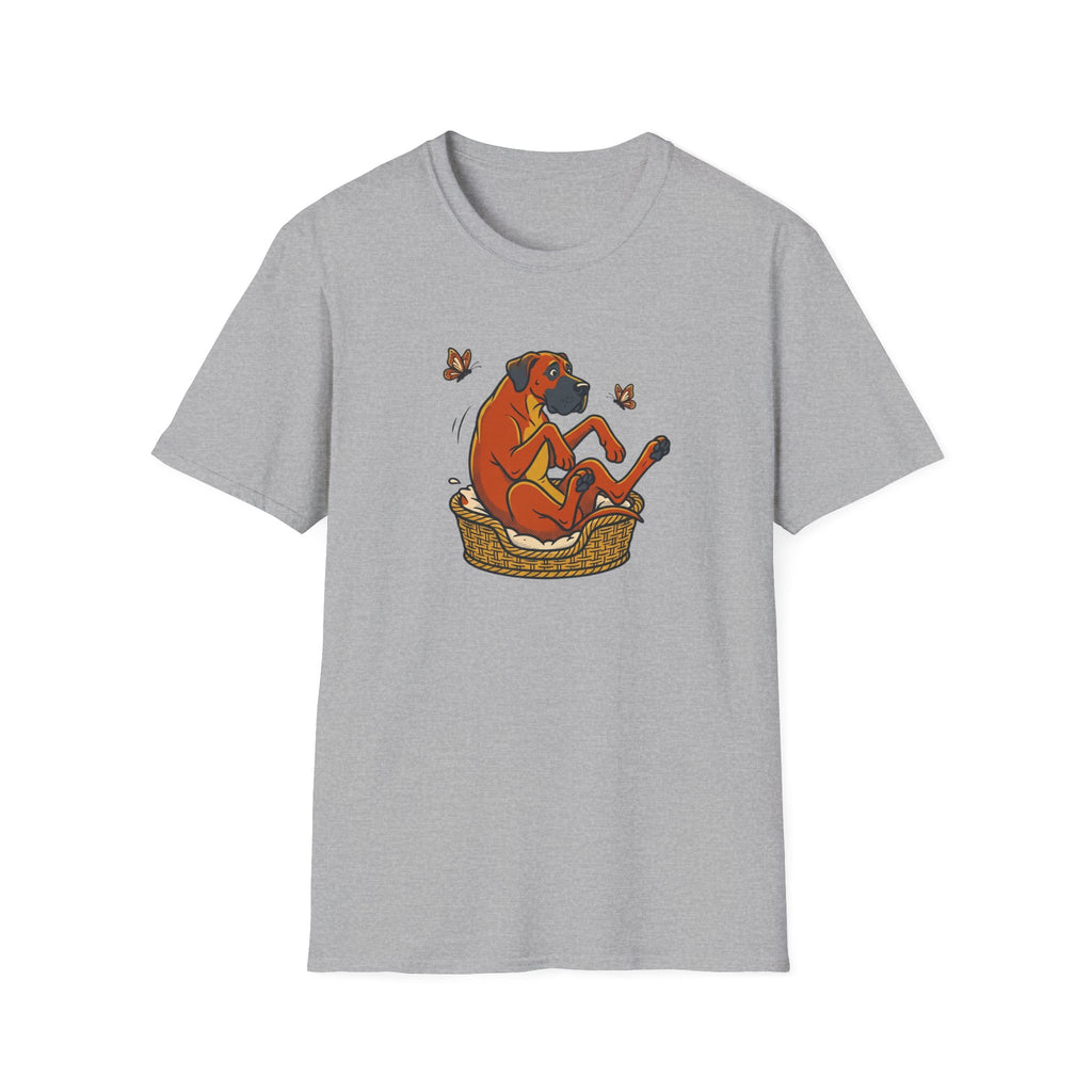Great Dane in a Basket T-Shirt