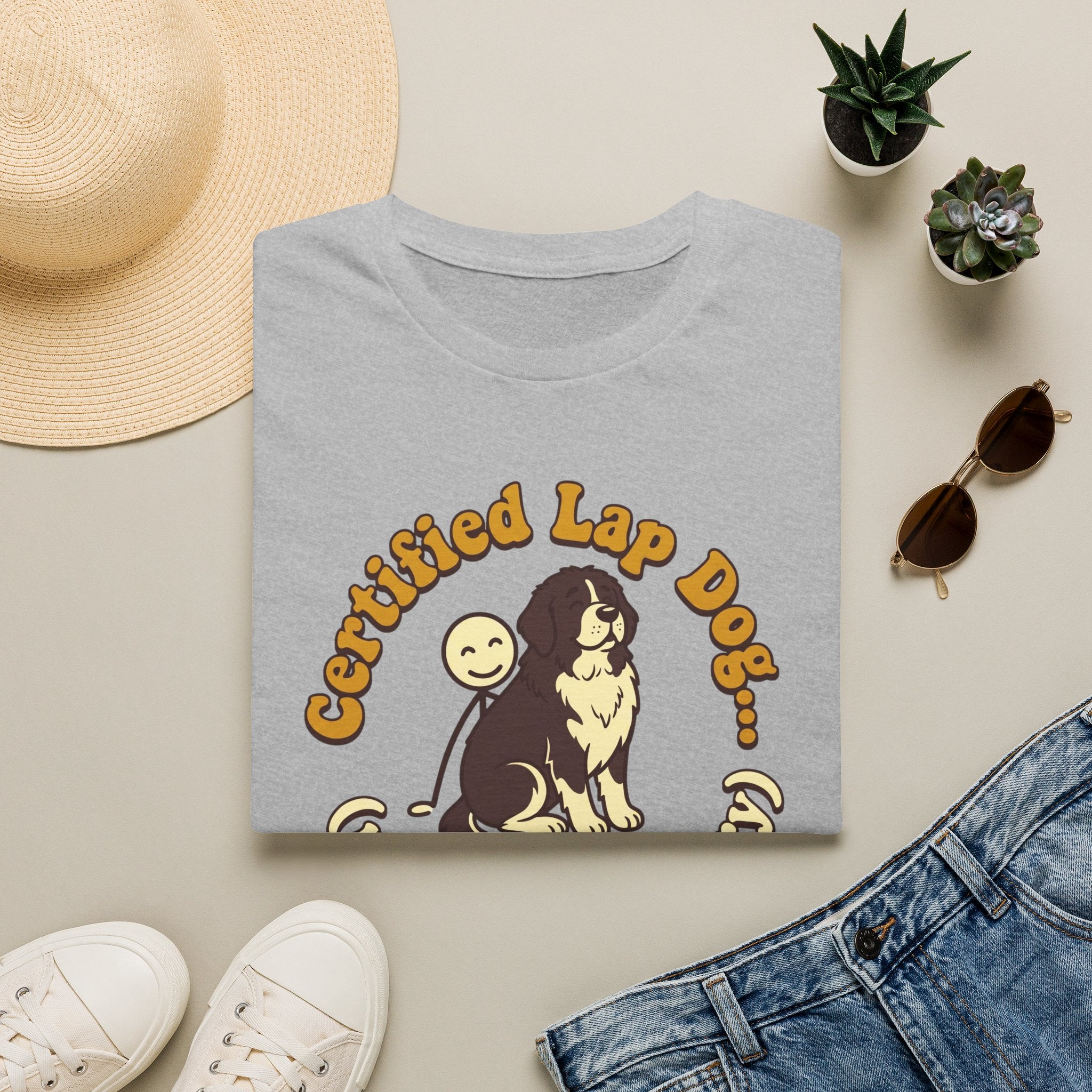 Newfie on a Stick Man T-Shirt