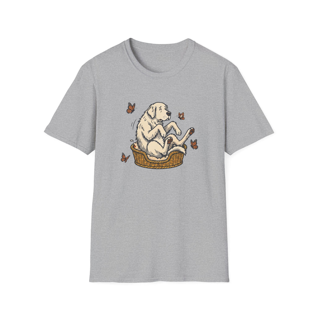 Great Pyrenees in a Basket T-Shirt