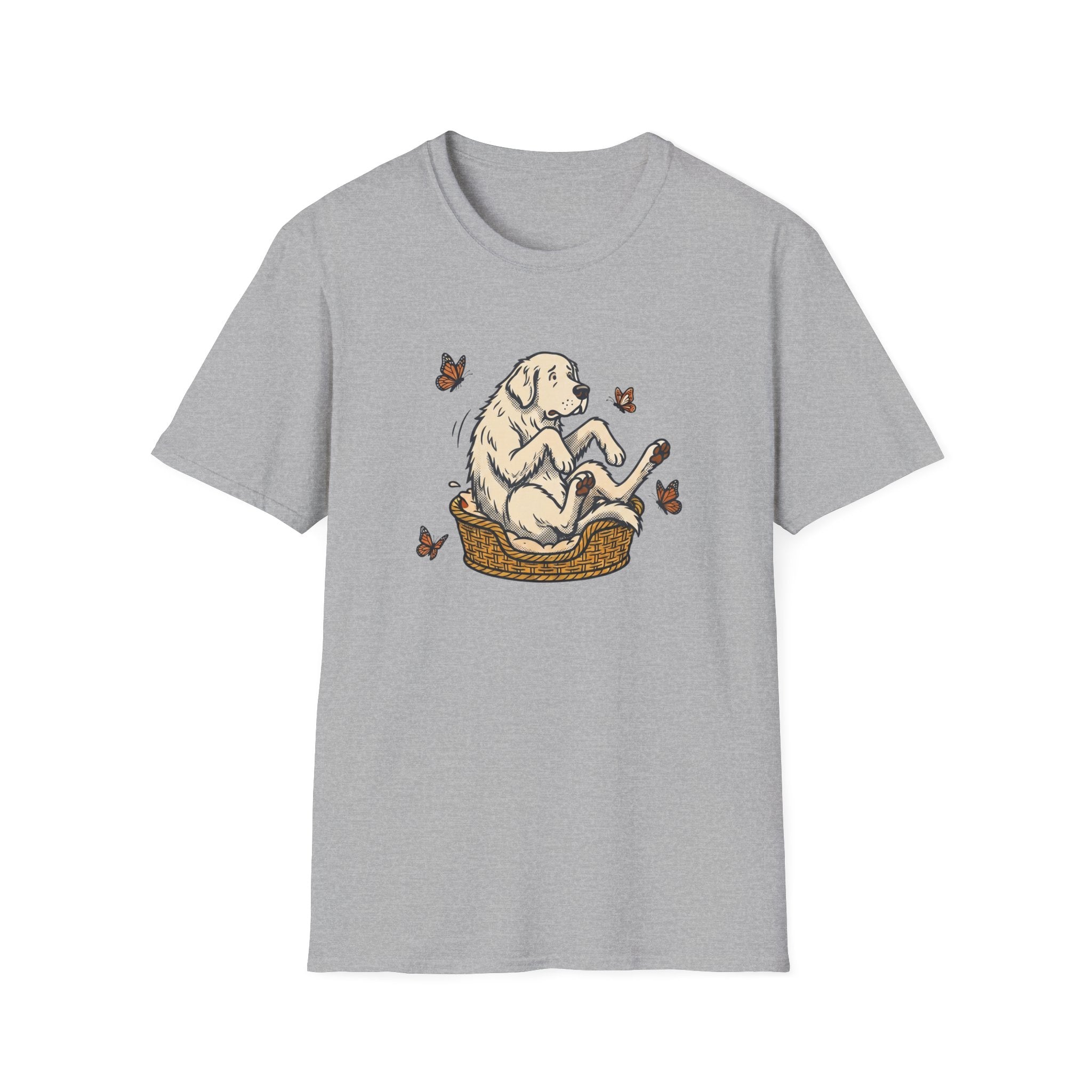 Great Pyrenees in a Basket T-Shirt