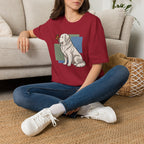 Butterfly on Great Pyrenees Nose T-Shirt