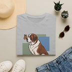 Butterfly on St. Bernard Nose T-Shirt