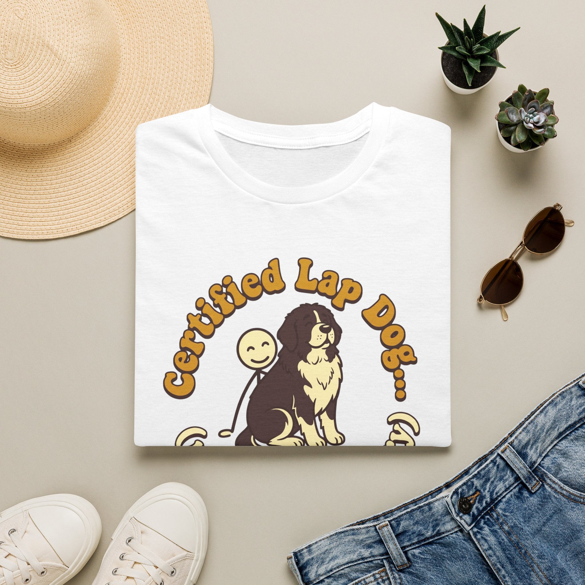 Newfie on a Stick Man T-Shirt