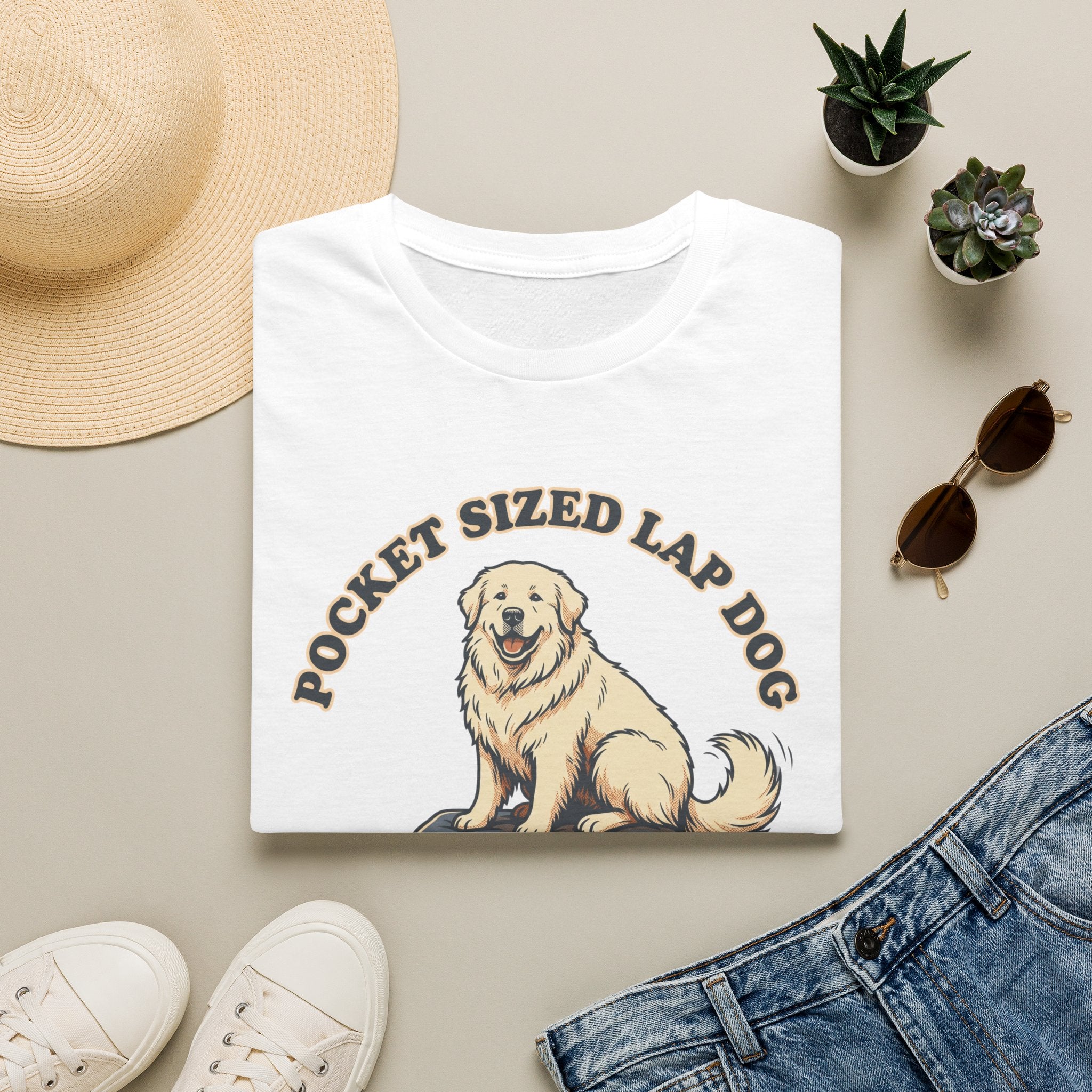 Old Timey Lap Dog Great Pyrenees T-Shirt