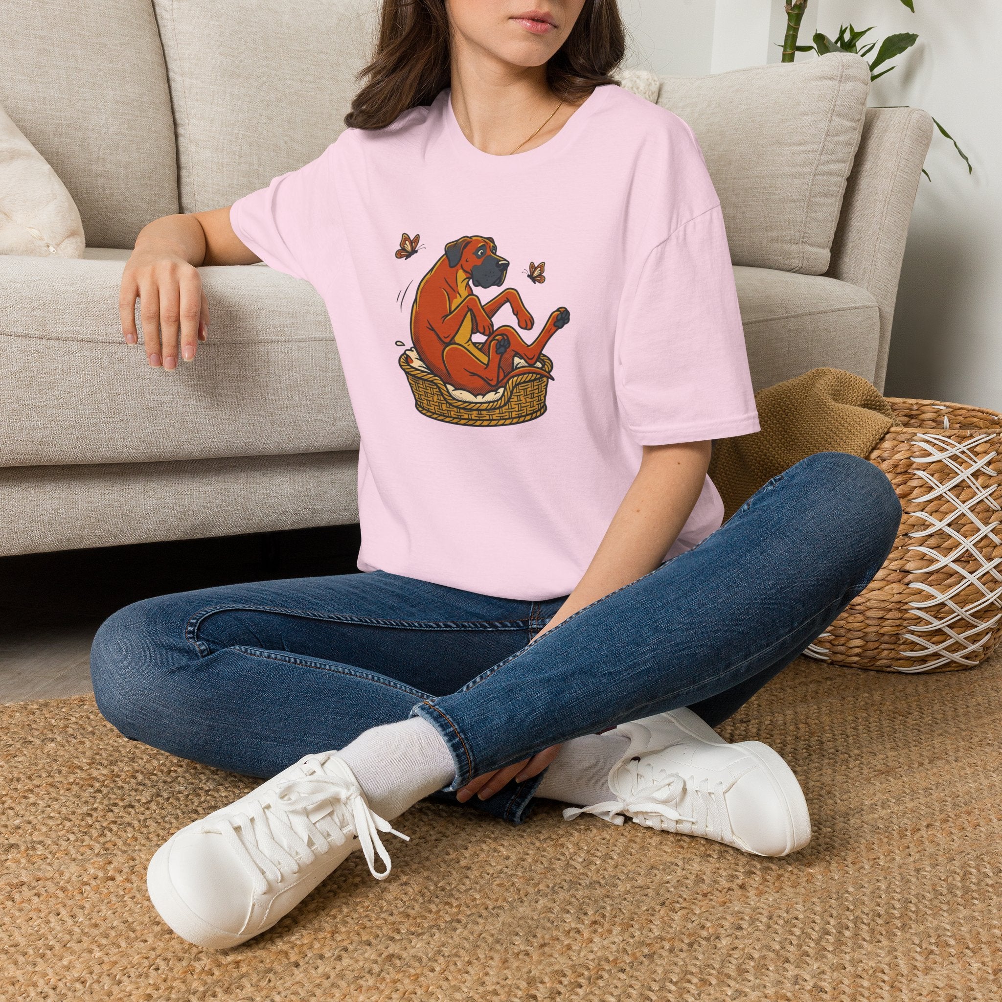 Great Dane in a Basket T-Shirt