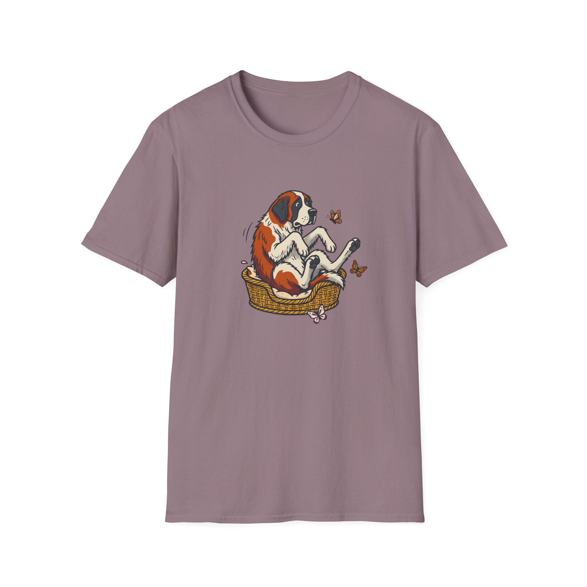 St. Bernard in a Basket T-Shirt