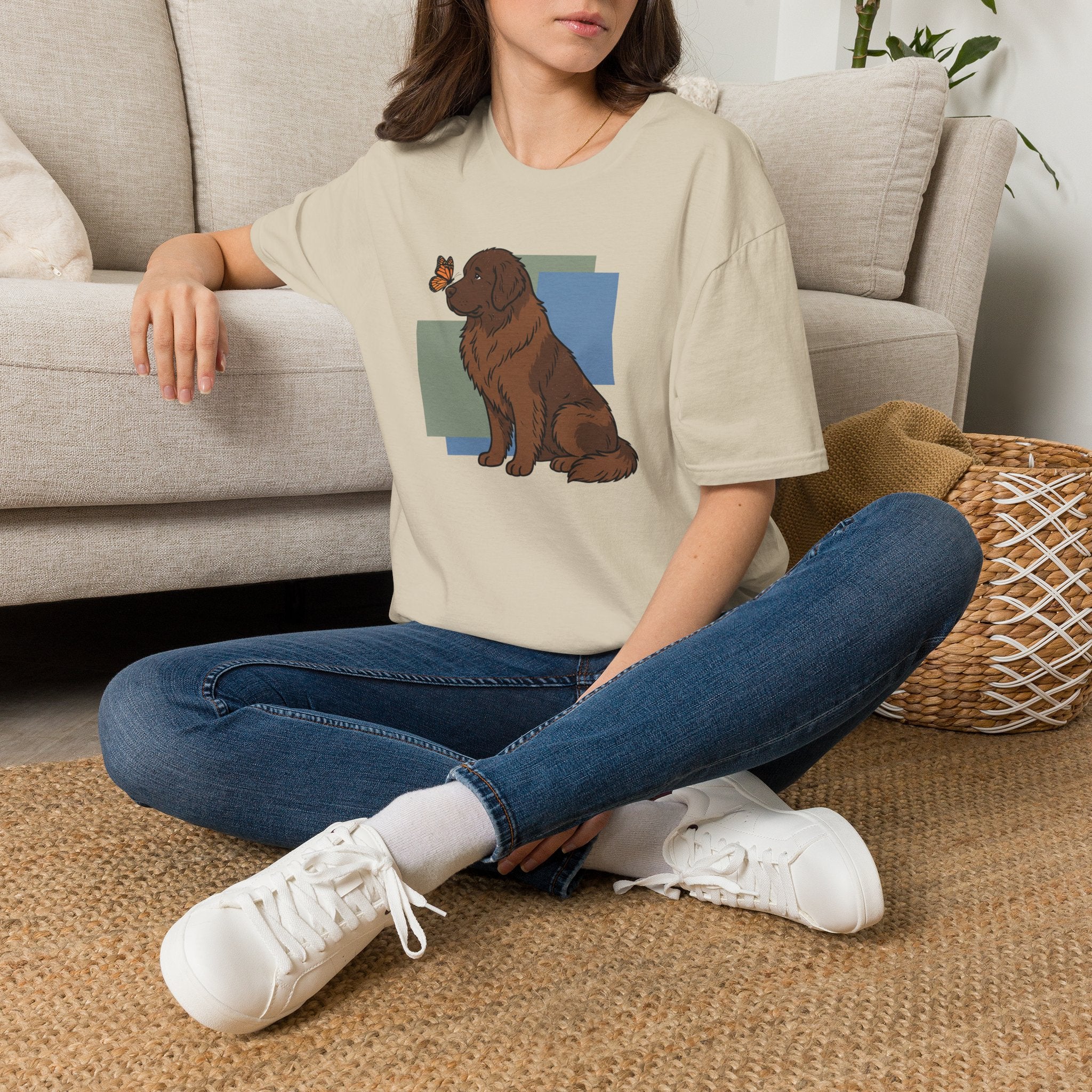 Butterfly on Newfoundland Nose T-Shirt