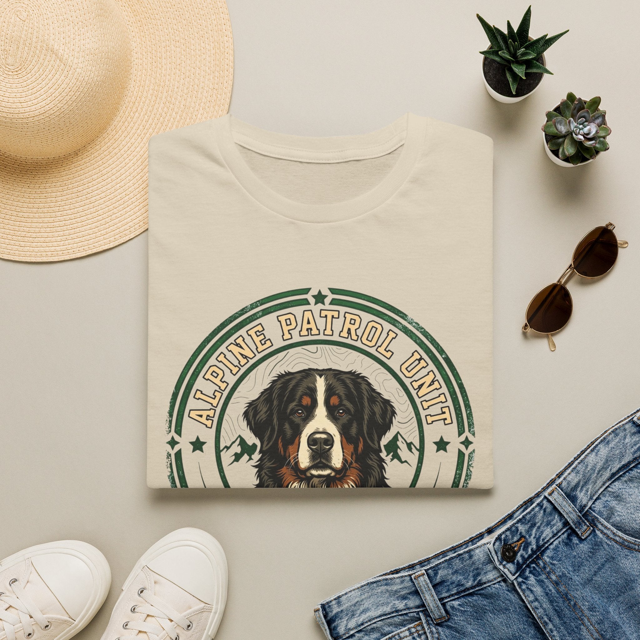 Bernese Mtn Dog Working Badge T-Shirt