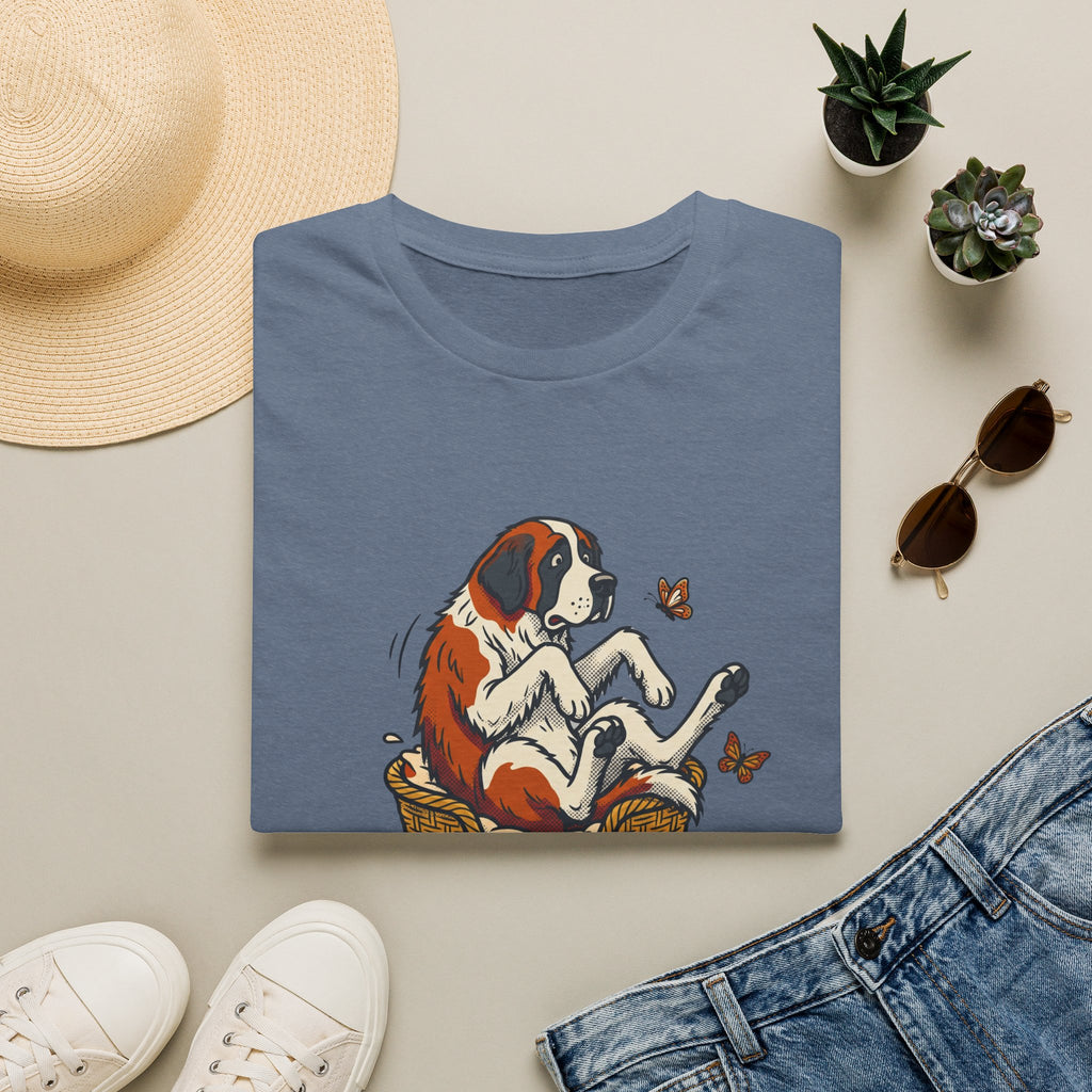 St. Bernard in a Basket T-Shirt