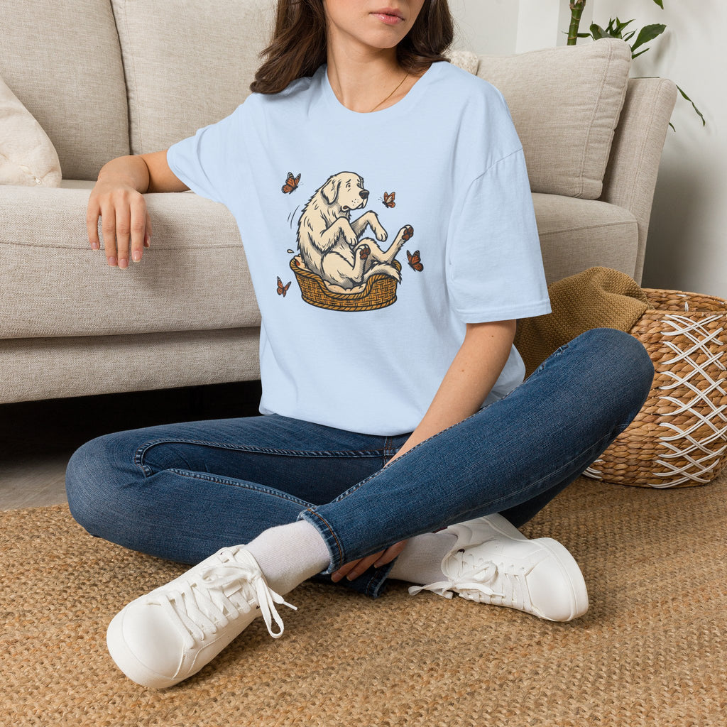 Great Pyrenees in a Basket T-Shirt
