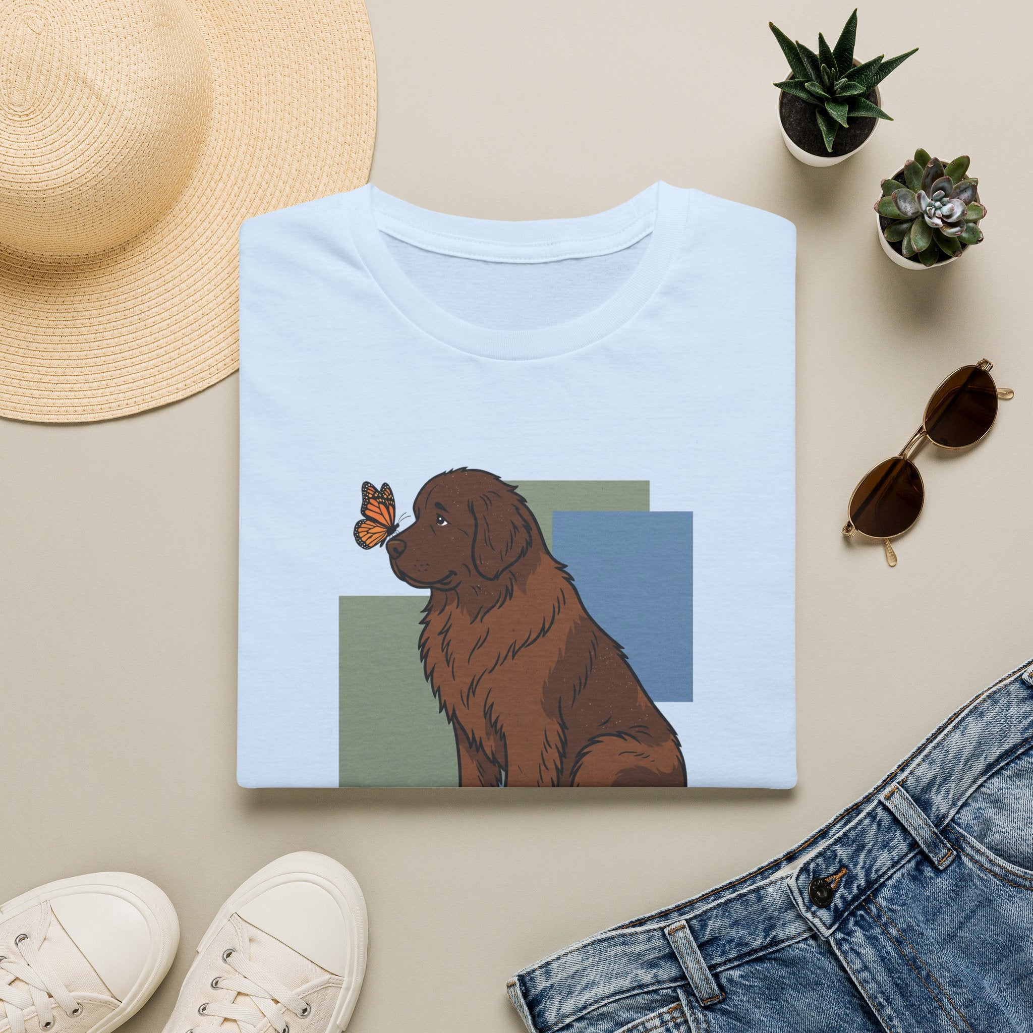 Butterfly on Newfoundland Nose T-Shirt