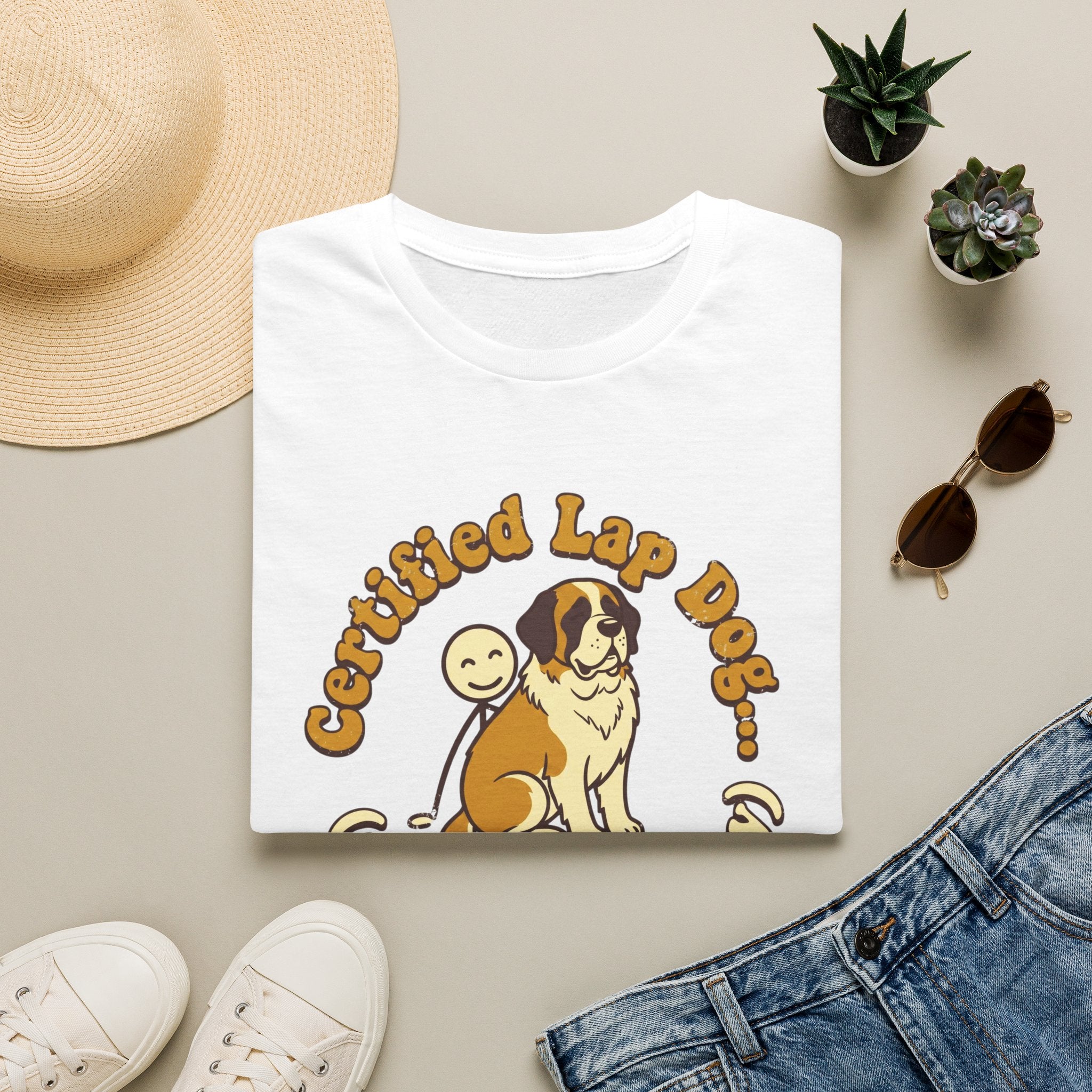 St. Bernard on a Stick Man T-Shirt