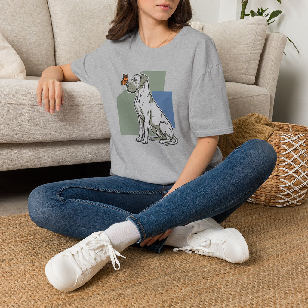 Butterfly on Great Dane Nose T-Shirt