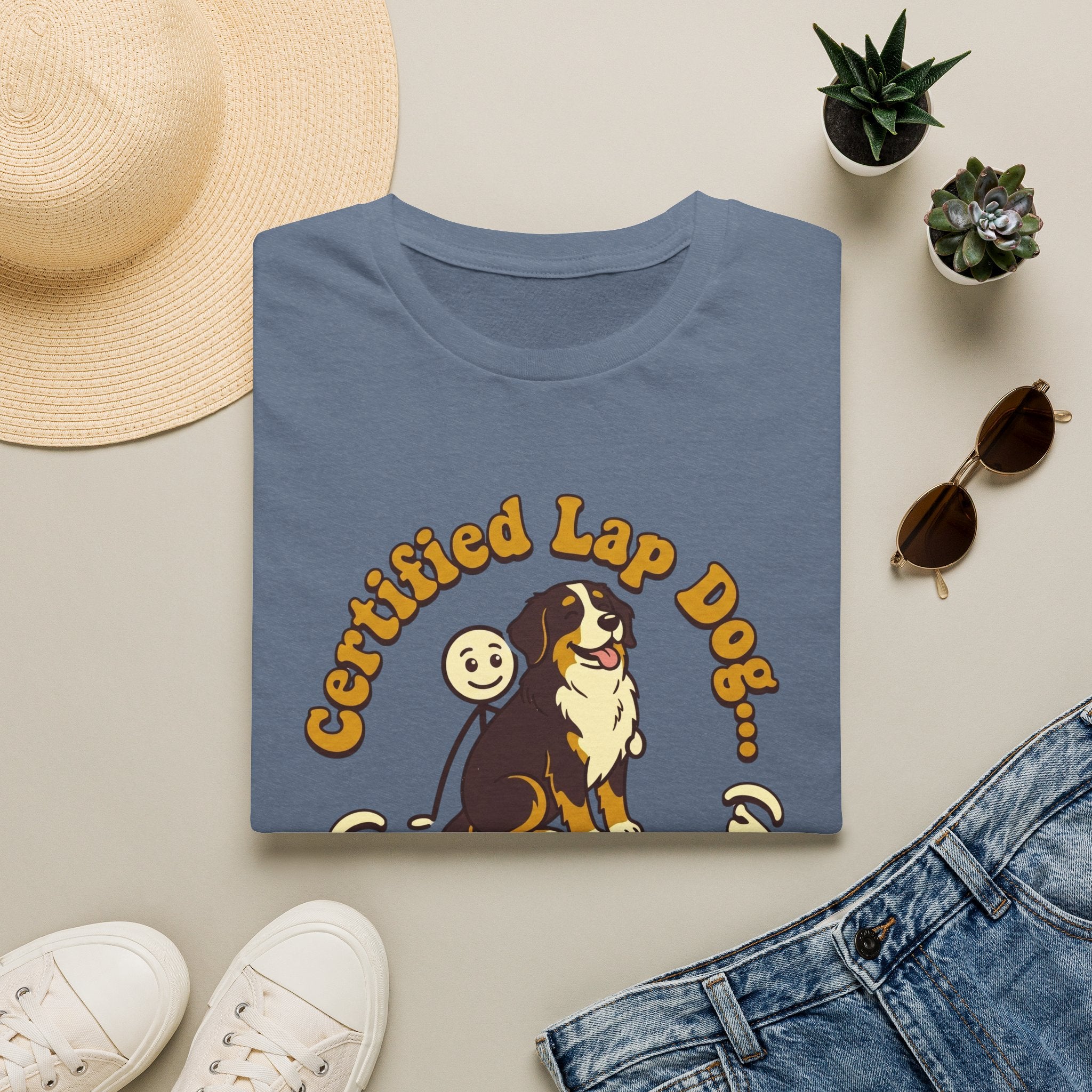 Bernese Mtn Dog on a Stick Man T-Shirt