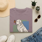 Butterfly on Great Pyrenees Nose T-Shirt