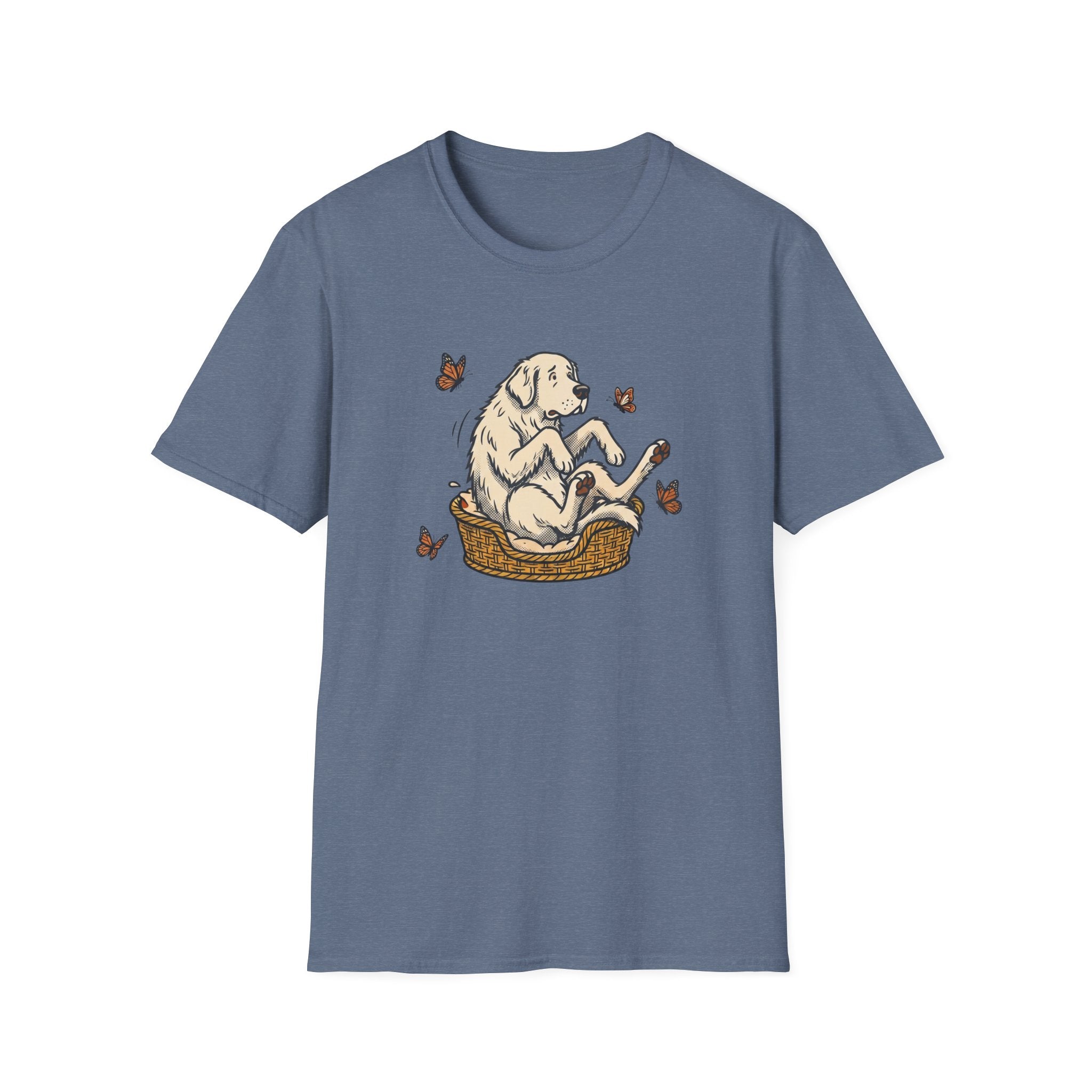Great Pyrenees in a Basket T-Shirt