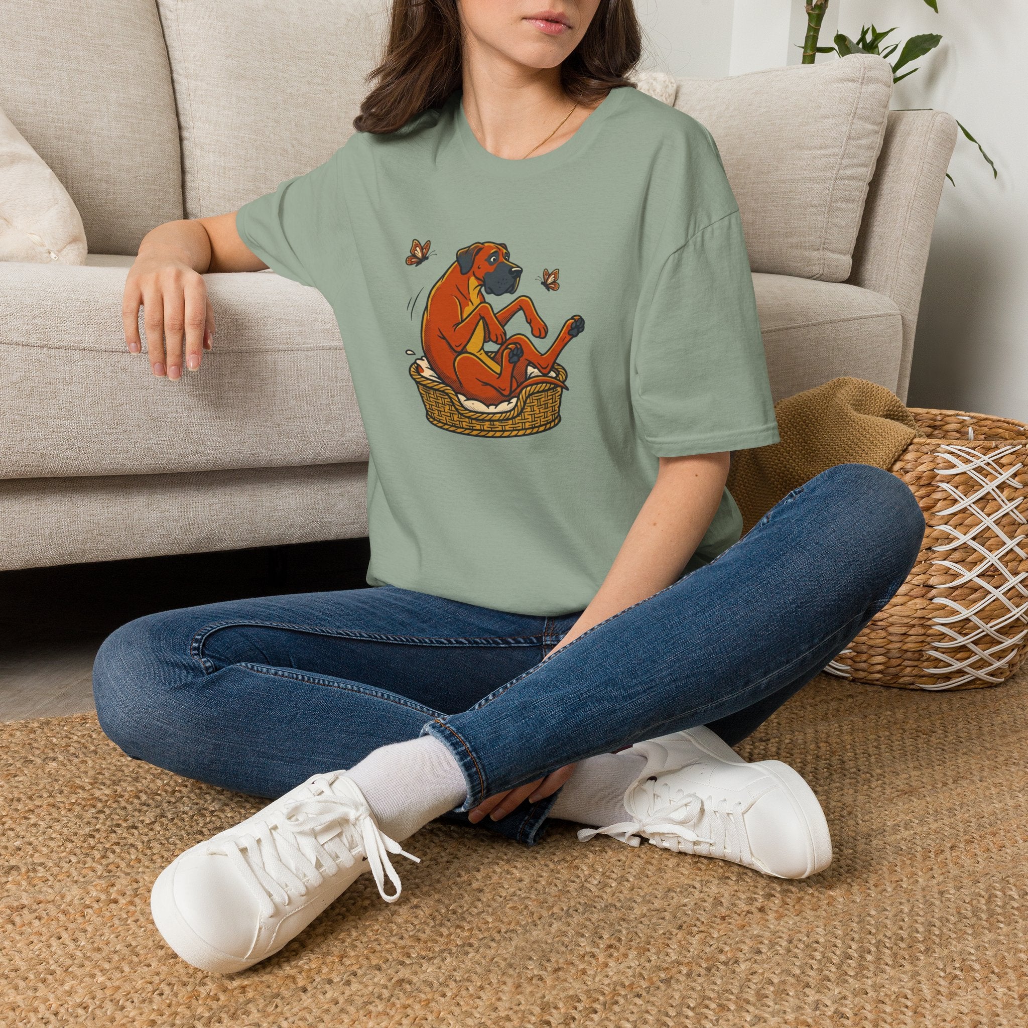 Great Dane in a Basket T-Shirt