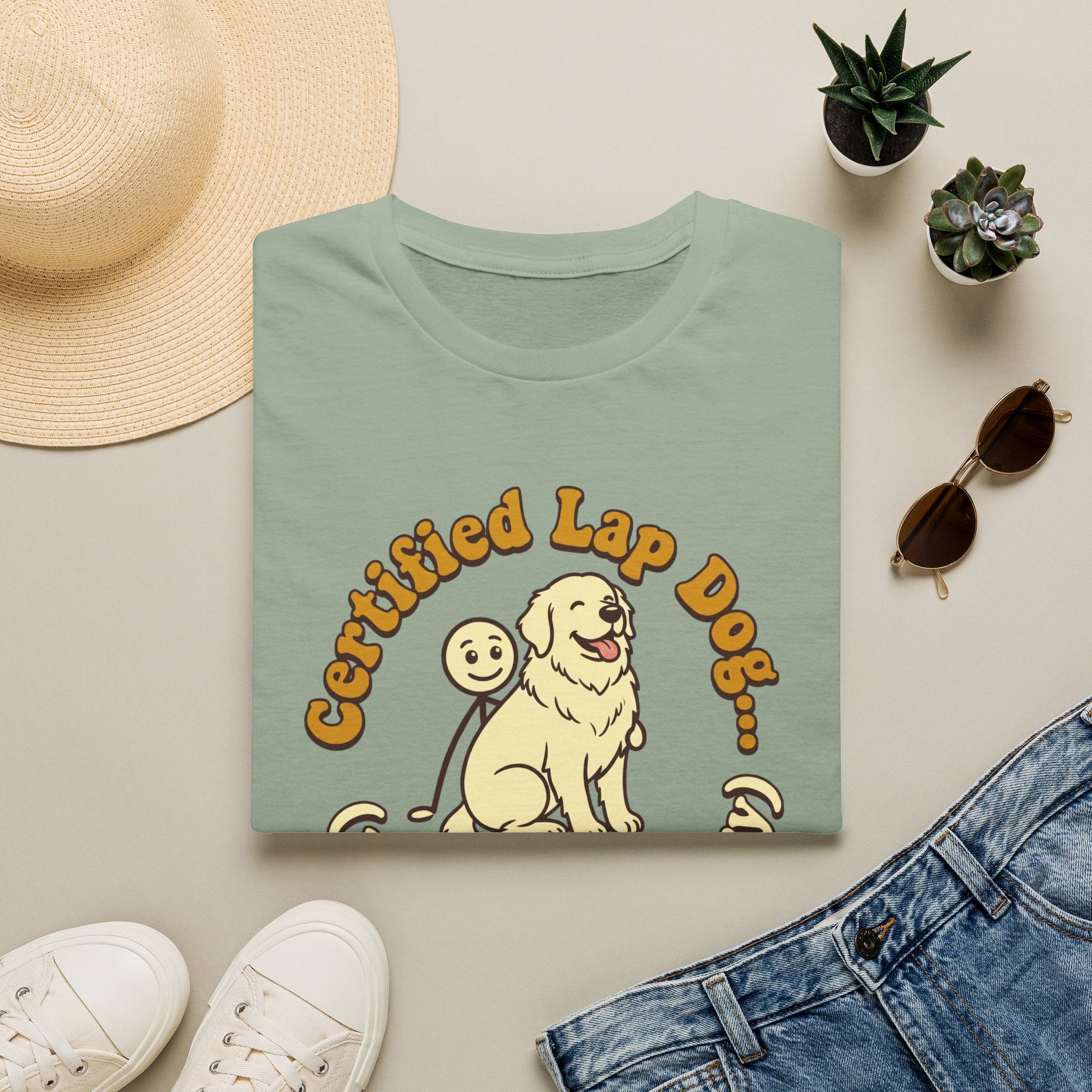 Great Pyrenees on a Stick Man T-Shirt
