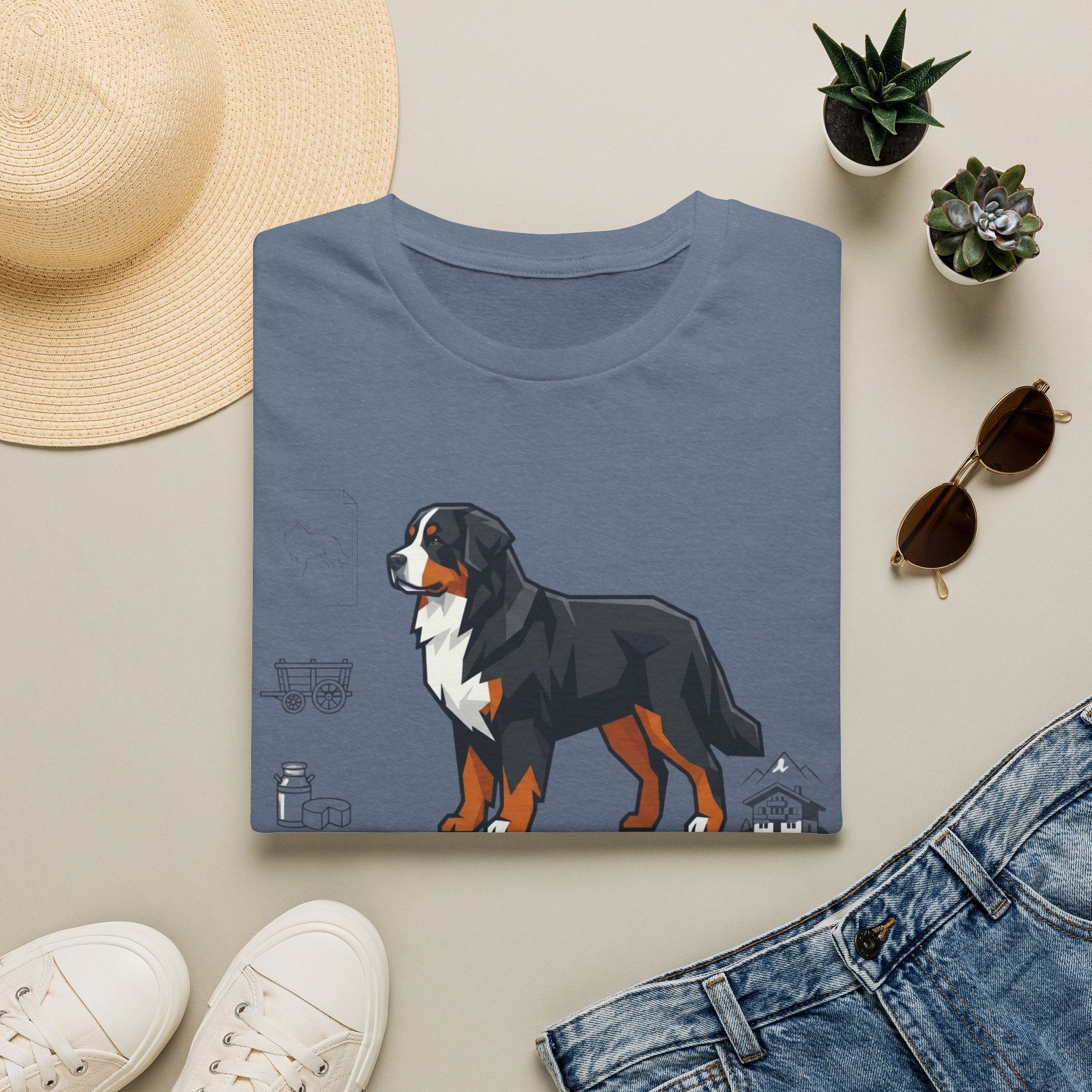 Bernese Mtn Dog Icons T-Shirt