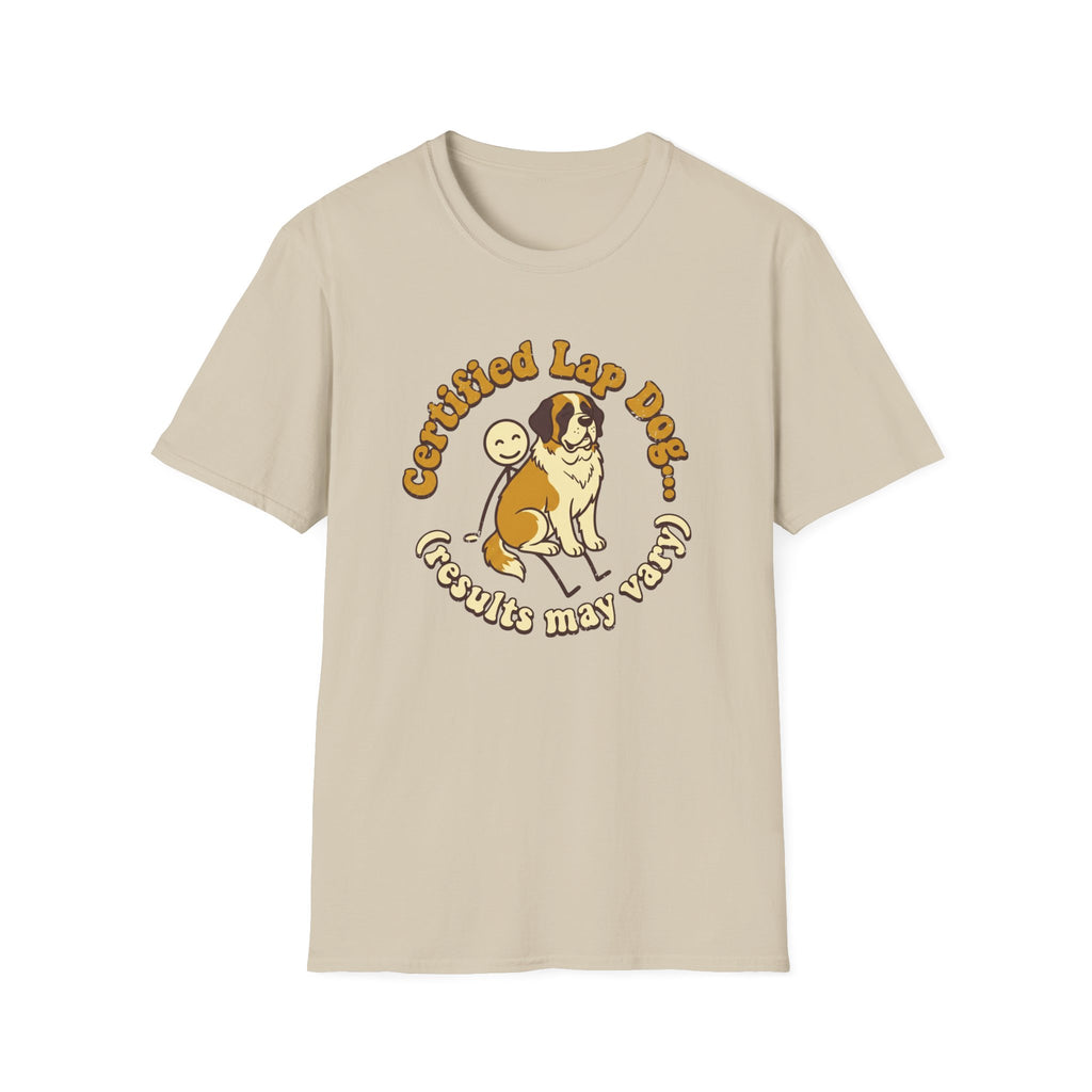 St. Bernard on a Stick Man T-Shirt