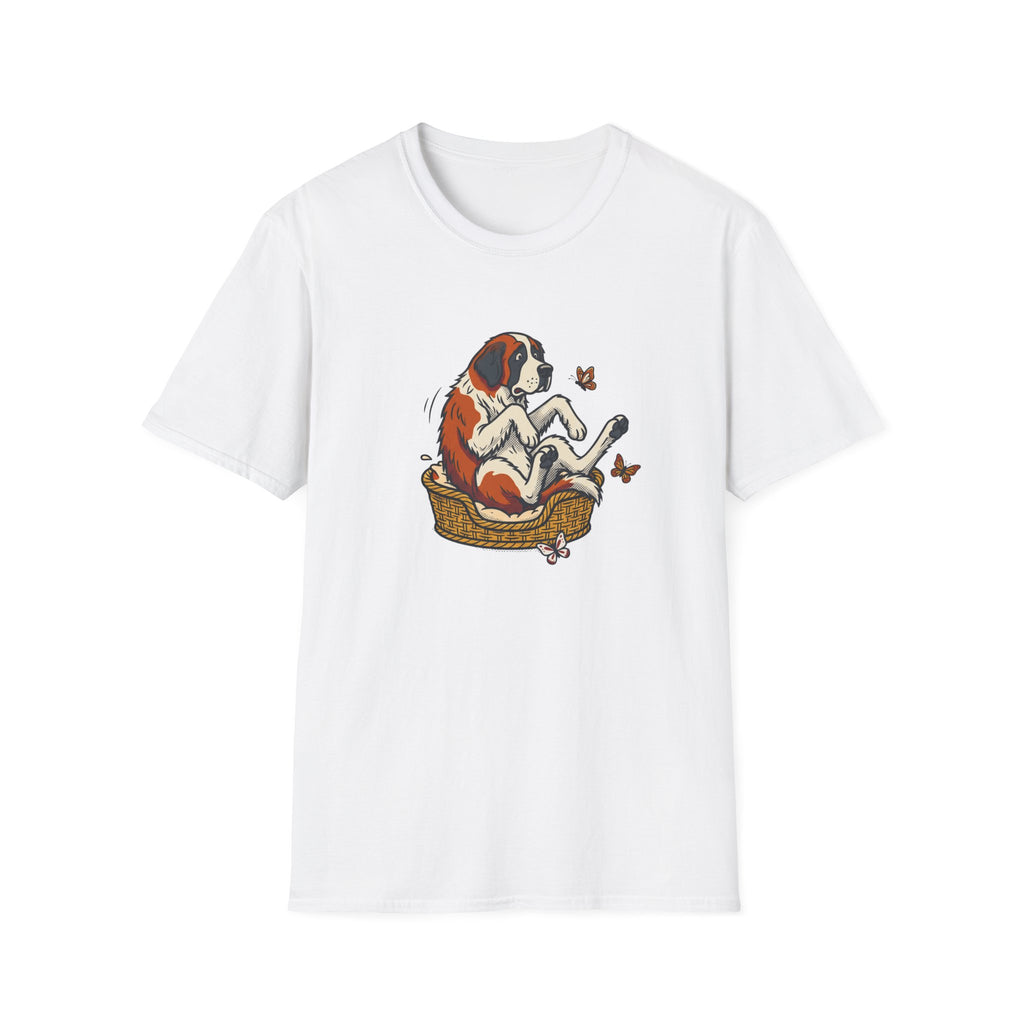 St. Bernard in a Basket T-Shirt