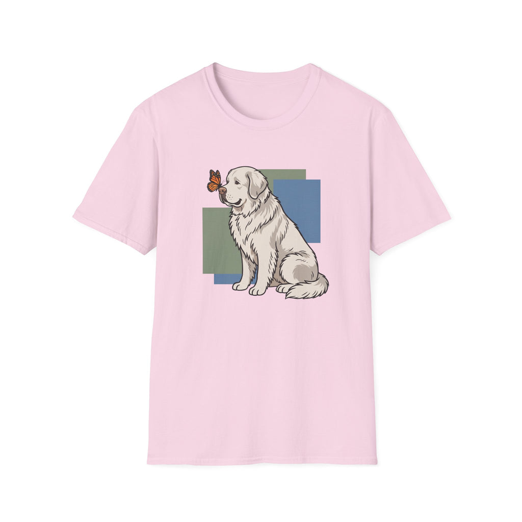Butterfly on Great Pyrenees Nose T-Shirt