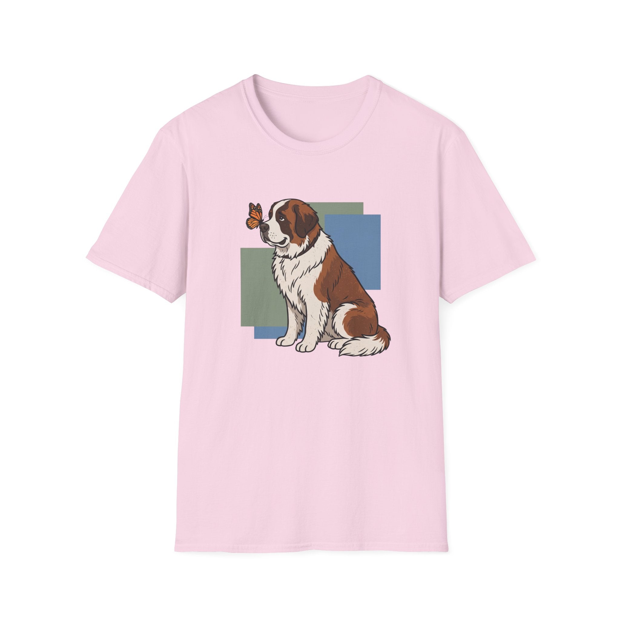 Butterfly on St. Bernard Nose T-Shirt