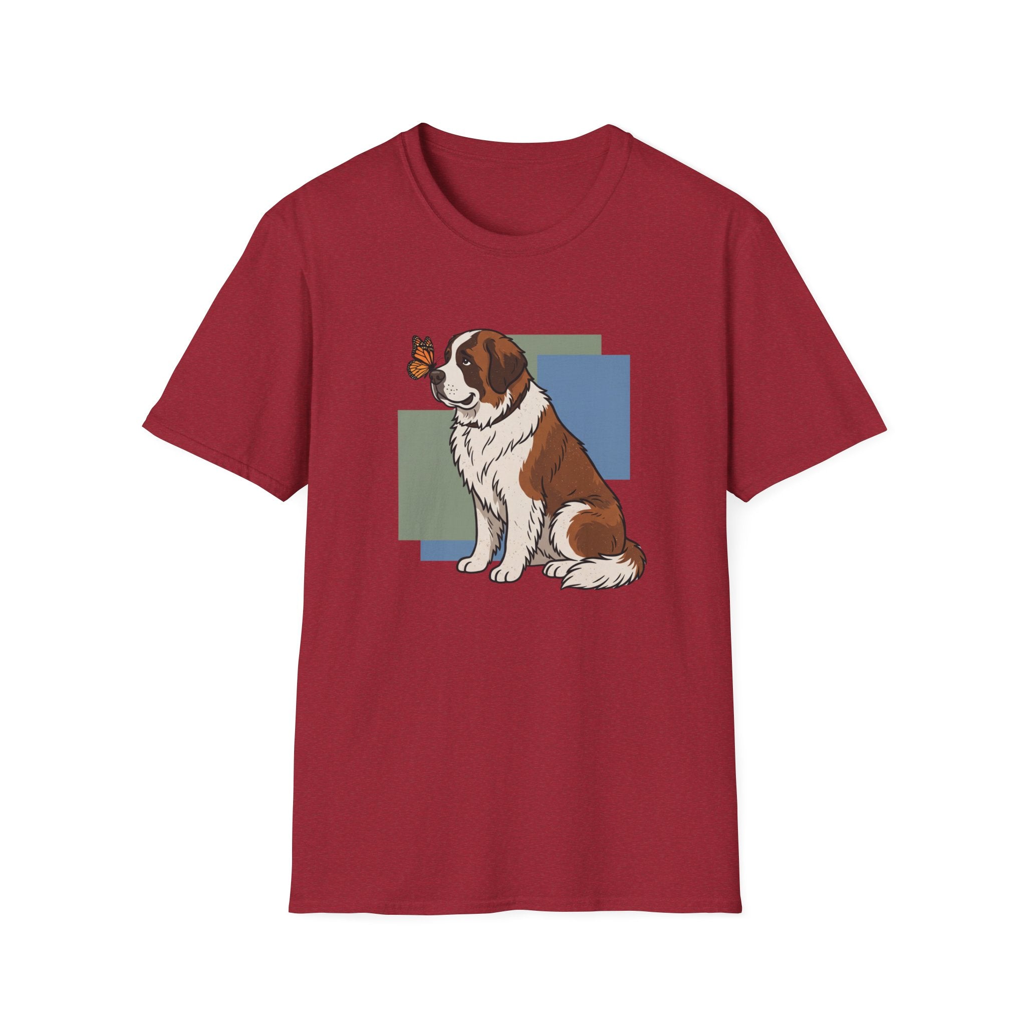 Butterfly on St. Bernard Nose T-Shirt