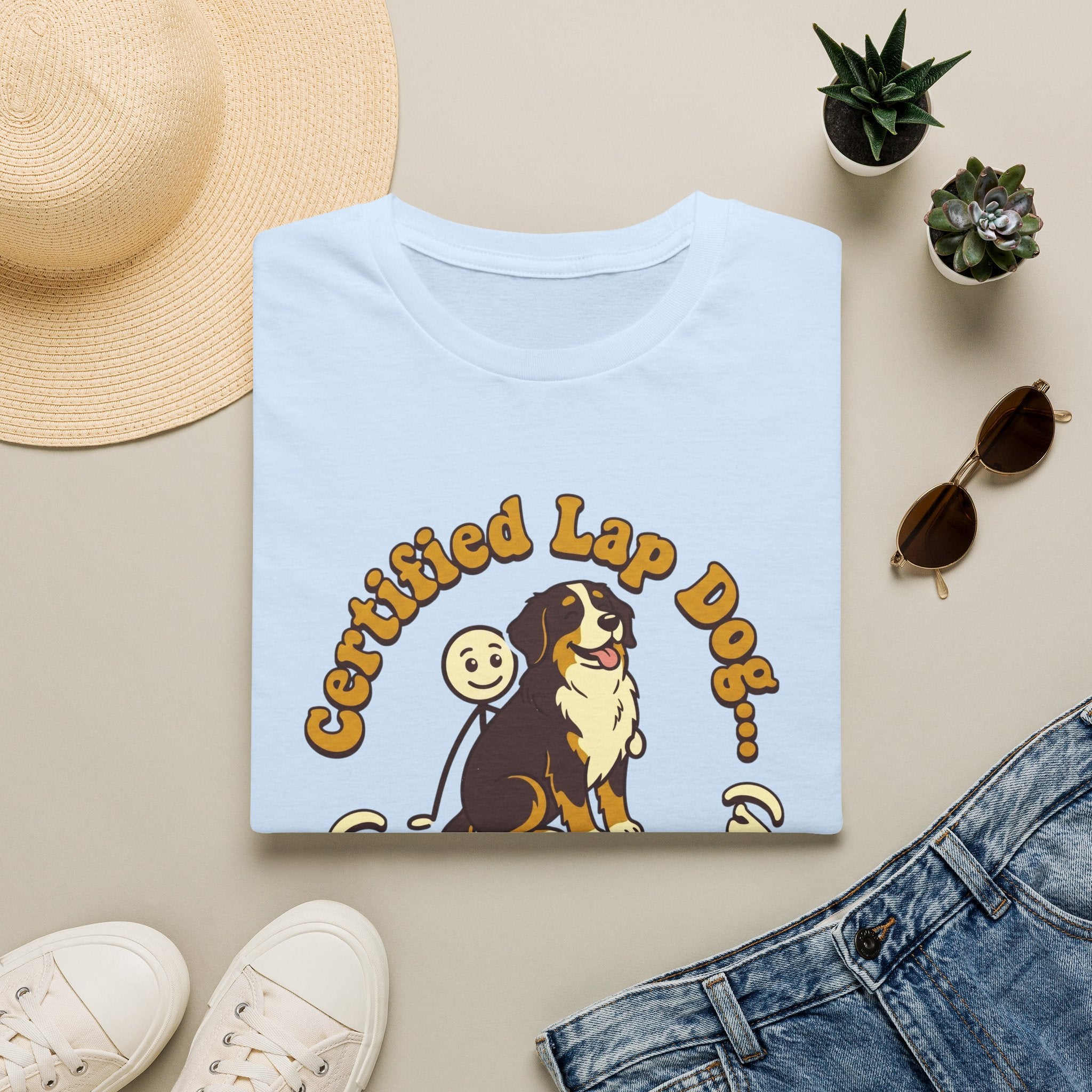 Bernese Mtn Dog on a Stick Man T-Shirt