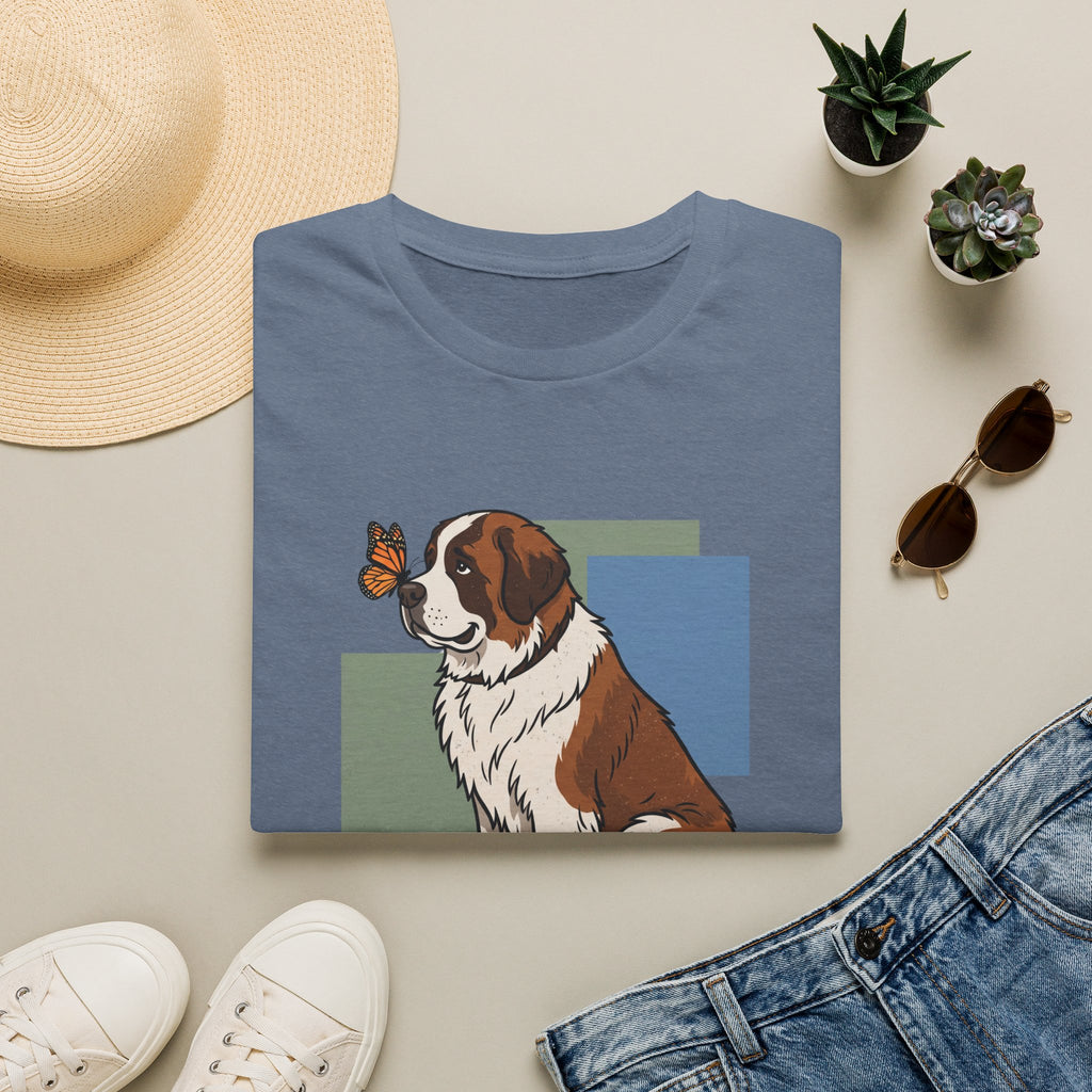 Butterfly on St. Bernard Nose T-Shirt