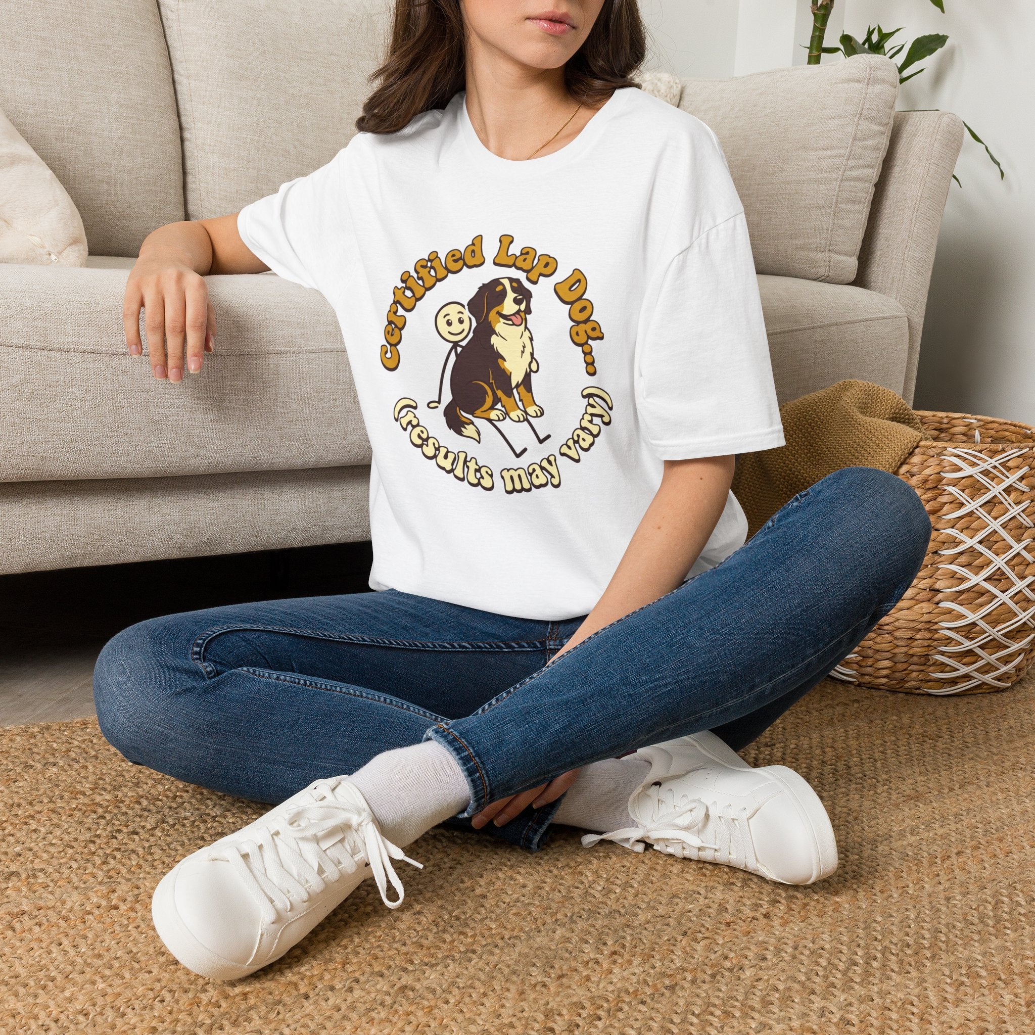 Bernese Mtn Dog on a Stick Man T-Shirt