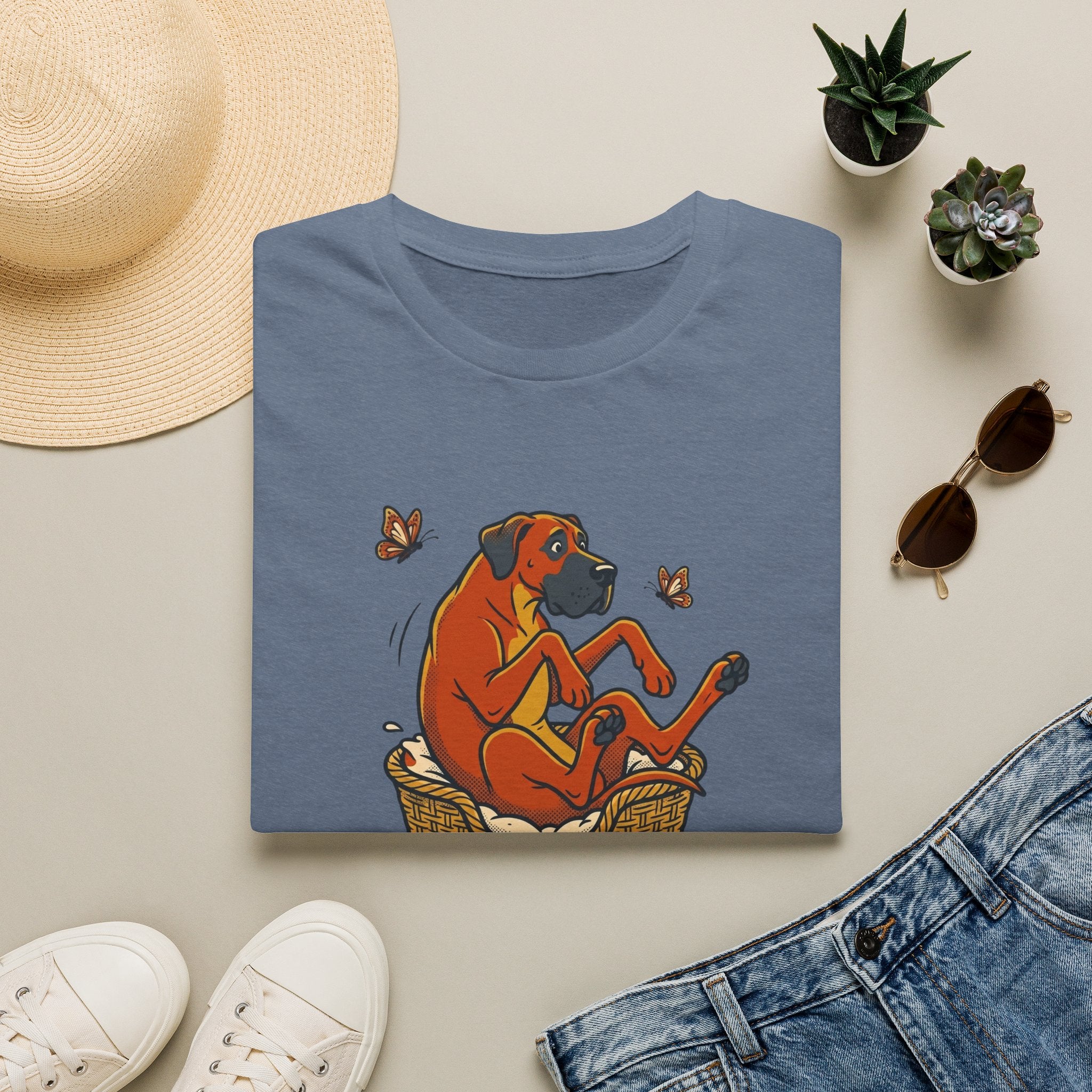 Great Dane in a Basket T-Shirt