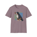 Butterfly on Bernese Mtn Dog Nose T-Shirt