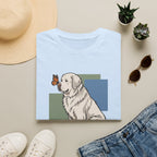 Butterfly on Great Pyrenees Nose T-Shirt