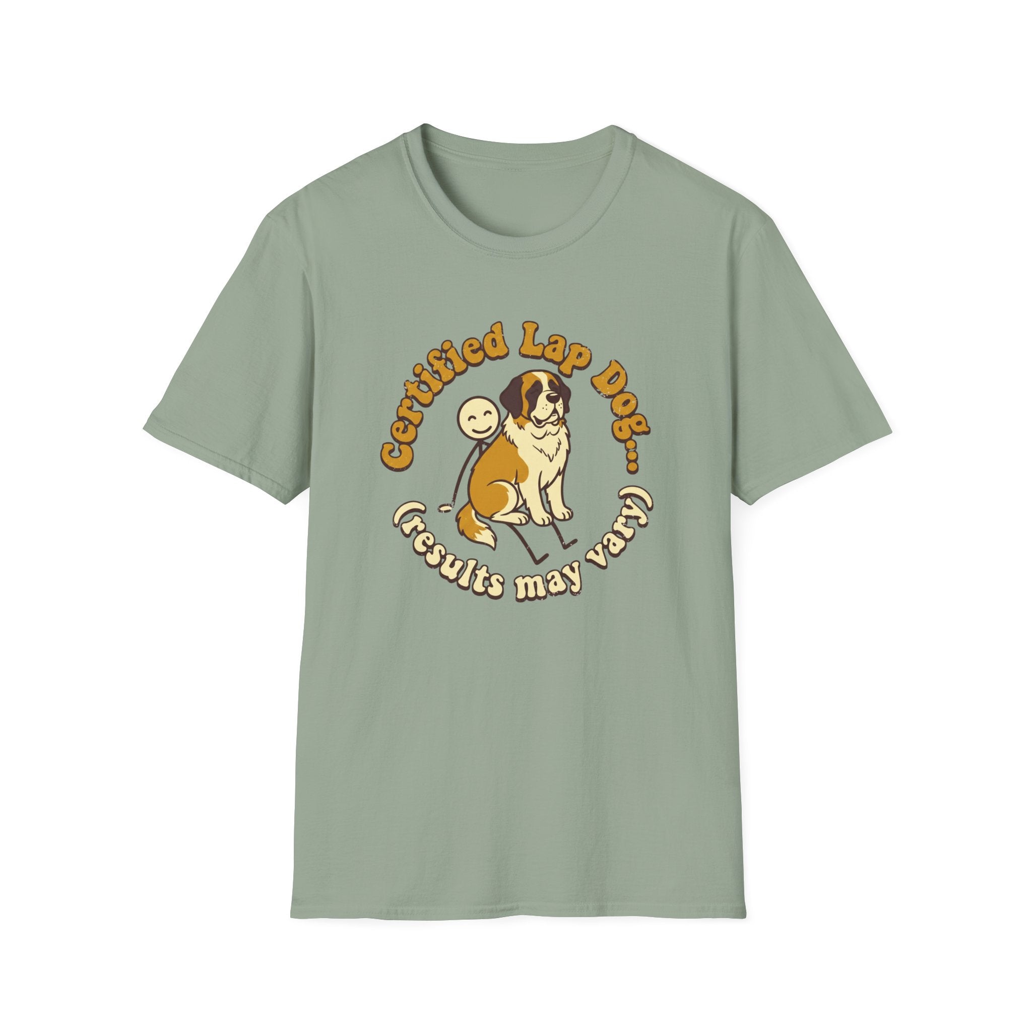 St. Bernard on a Stick Man T-Shirt