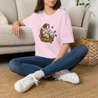 St. Bernard in a Basket T-Shirt