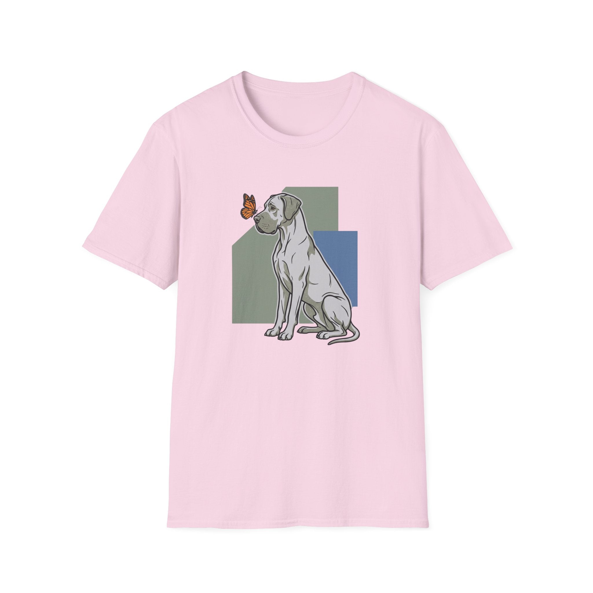 Butterfly on Great Dane Nose T-Shirt
