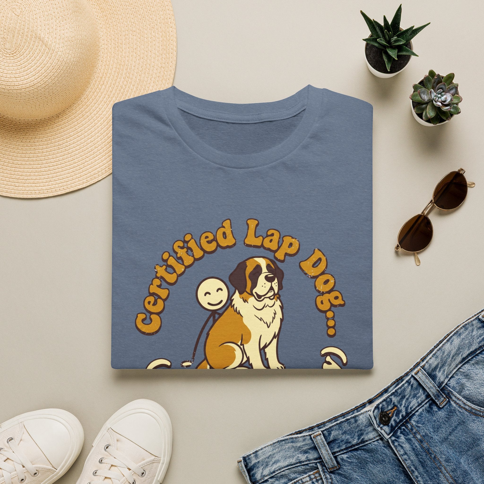 St. Bernard on a Stick Man T-Shirt