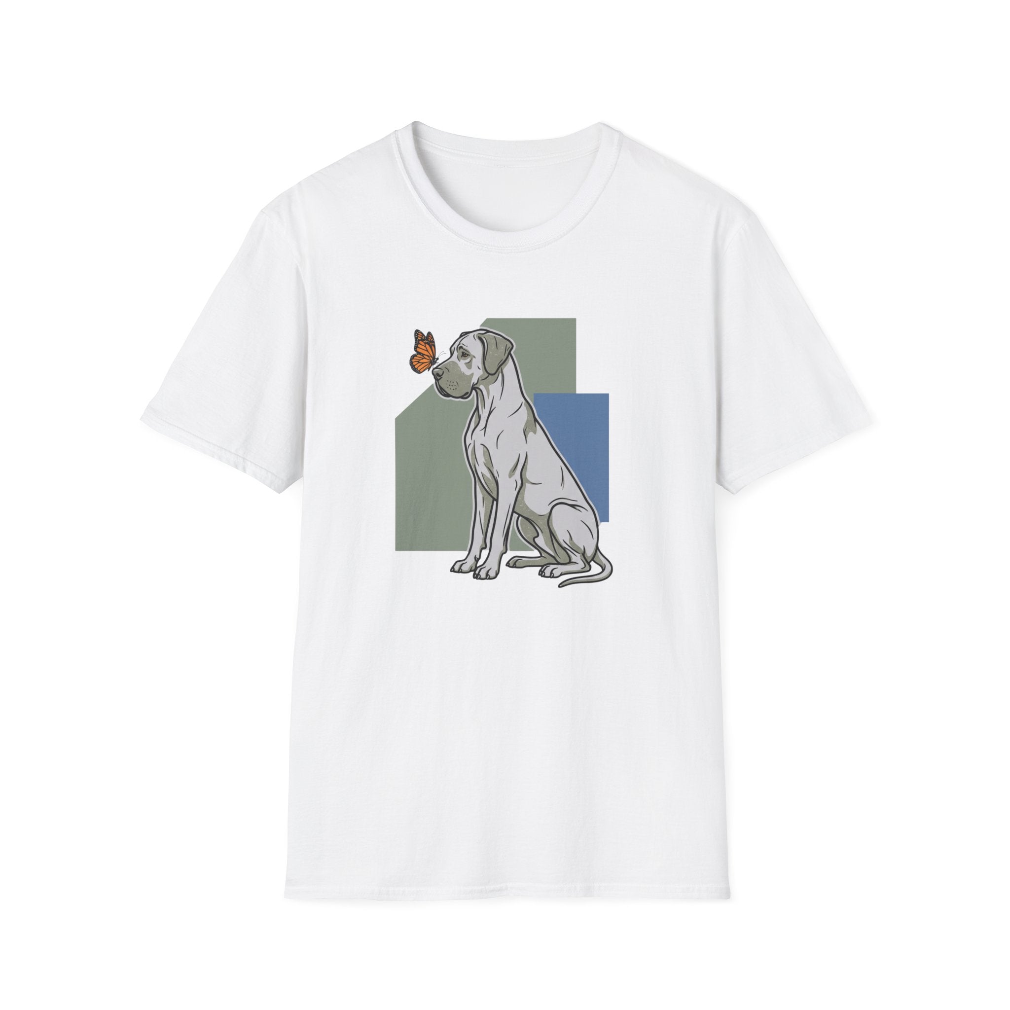Butterfly on Great Dane Nose T-Shirt