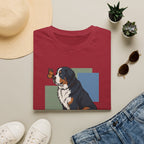 Butterfly on Bernese Mtn Dog Nose T-Shirt