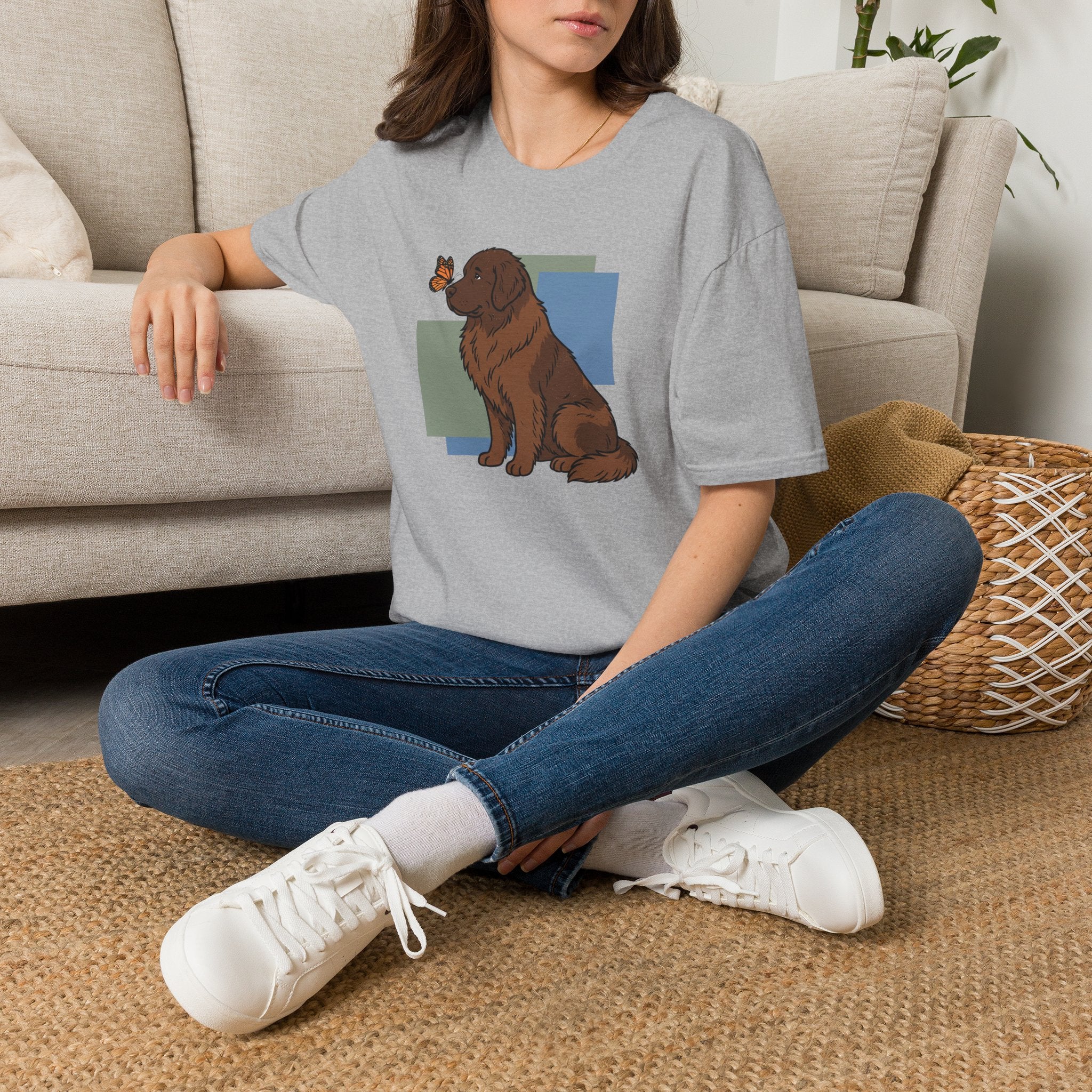Butterfly on Newfoundland Nose T-Shirt