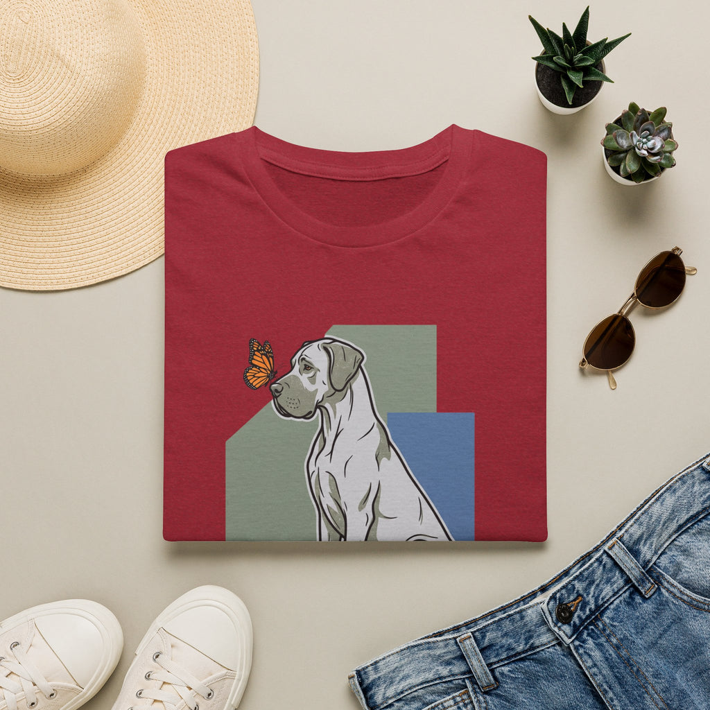 Butterfly on Great Dane Nose T-Shirt
