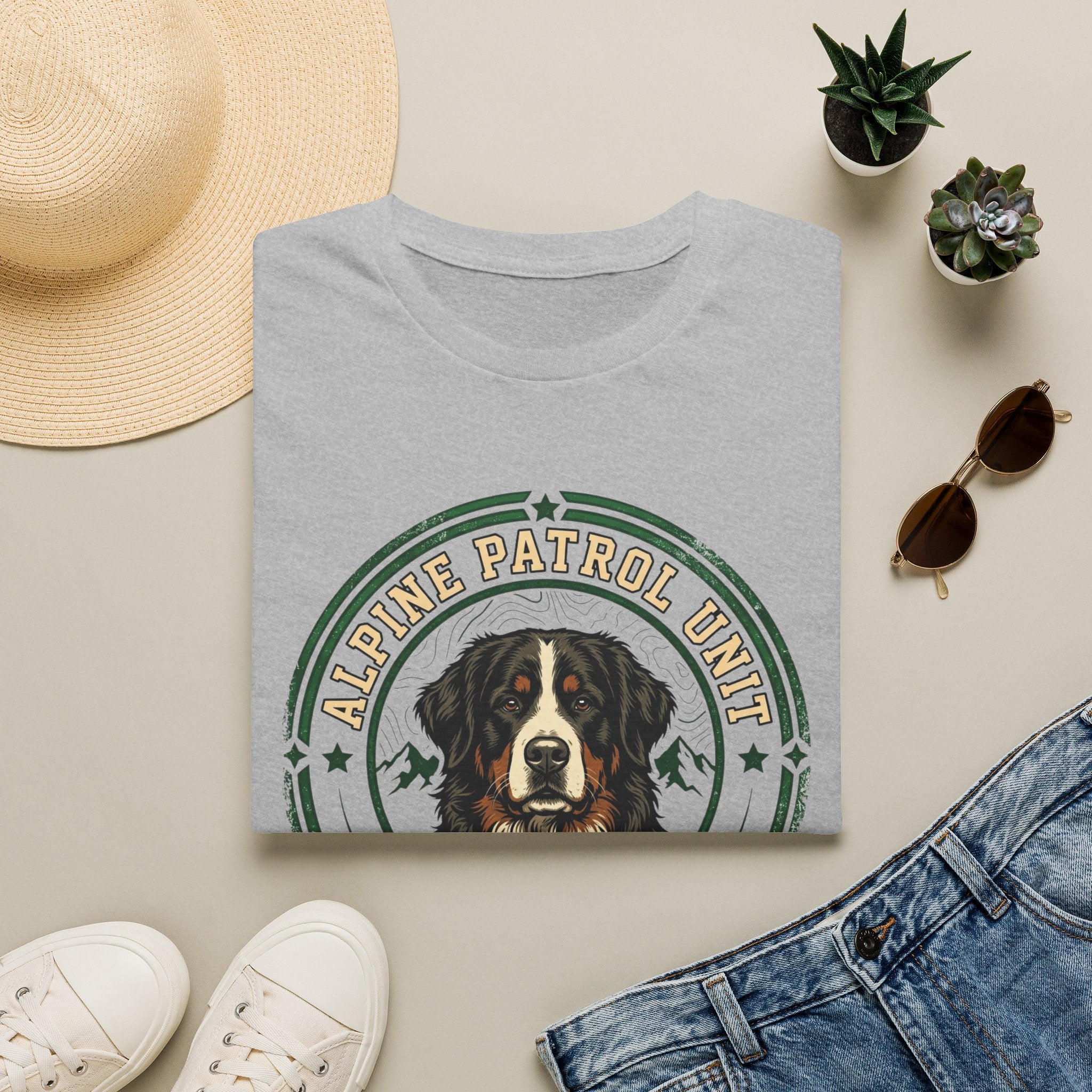 Bernese Mtn Dog Working Badge T-Shirt