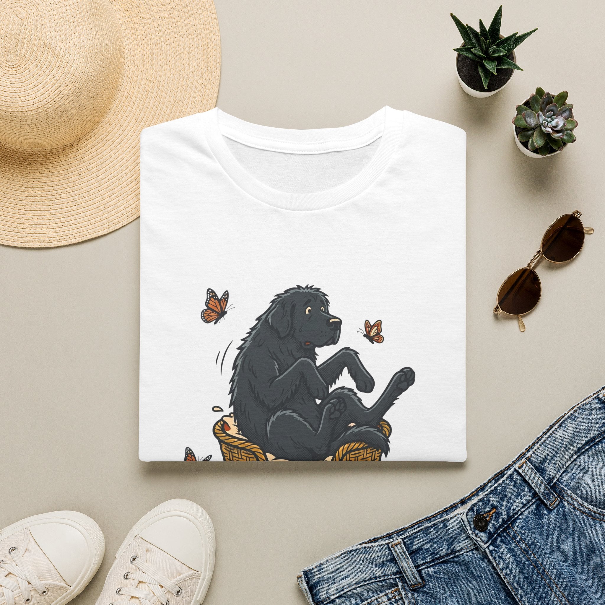 Newfoundland in a Basket T-Shirt