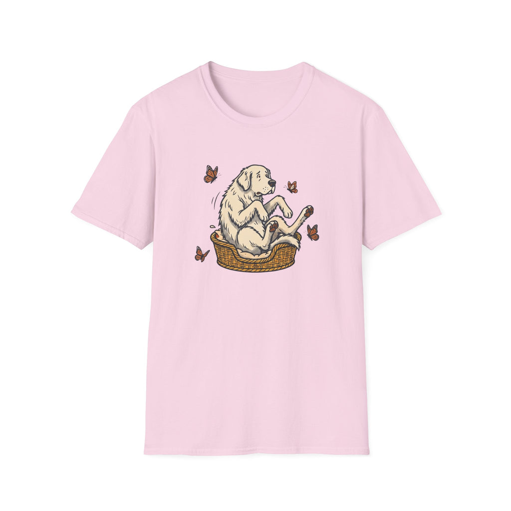 Great Pyrenees in a Basket T-Shirt